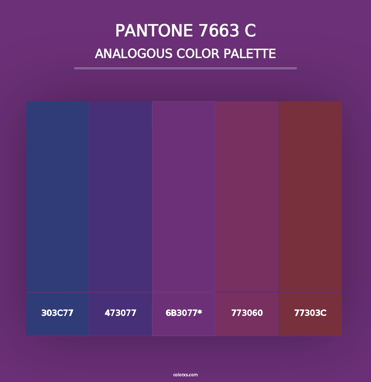 PANTONE 7663 C - Analogous Color Palette