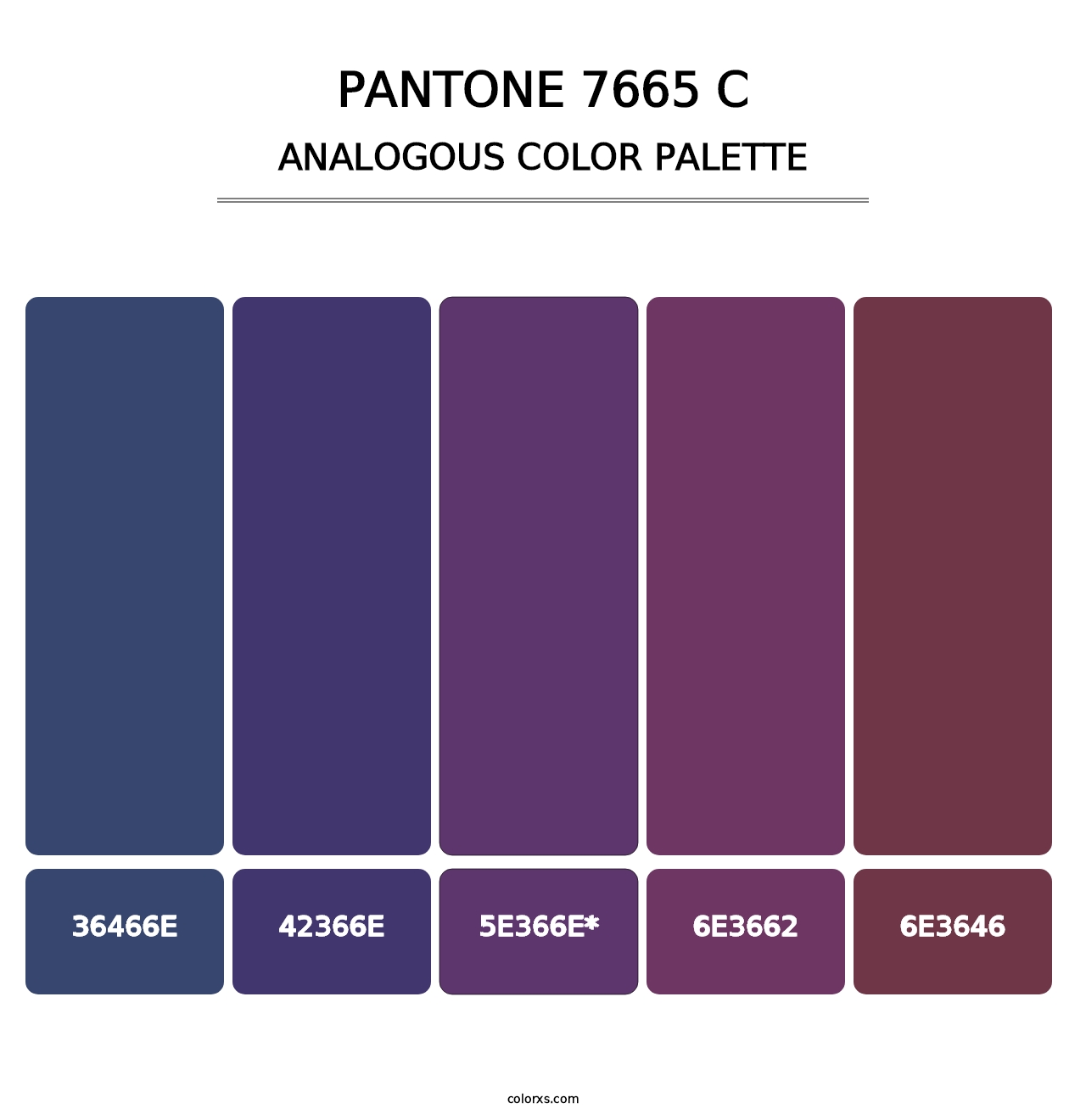 PANTONE 7665 C - Analogous Color Palette