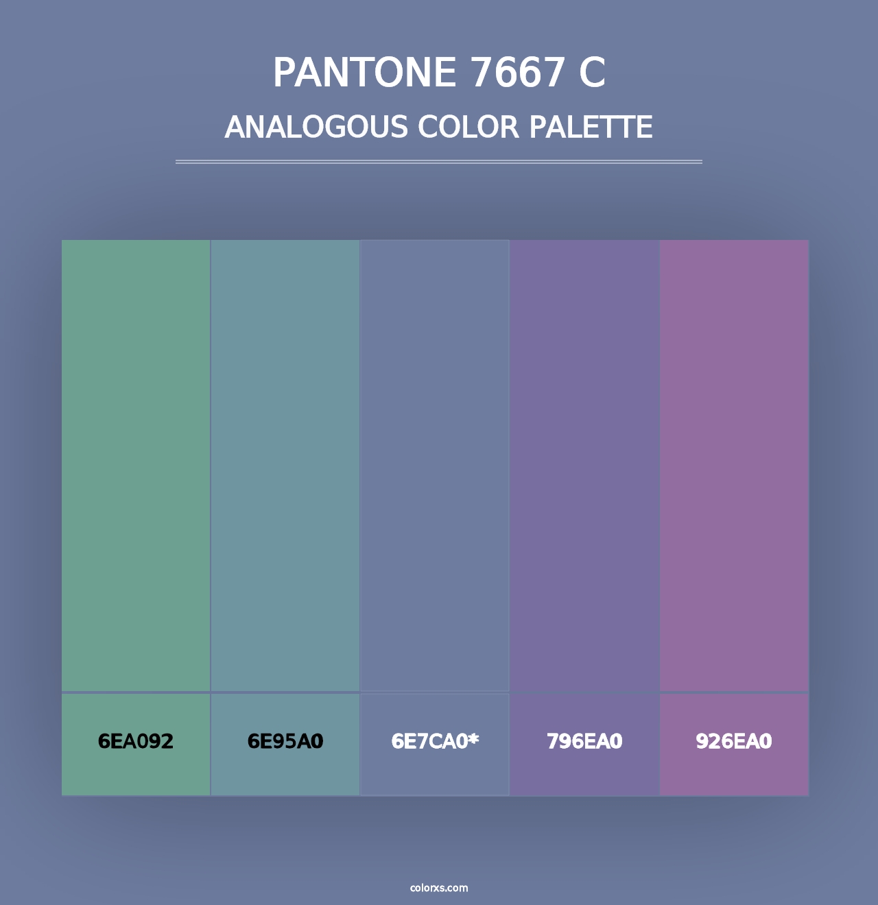 PANTONE 7667 C - Analogous Color Palette