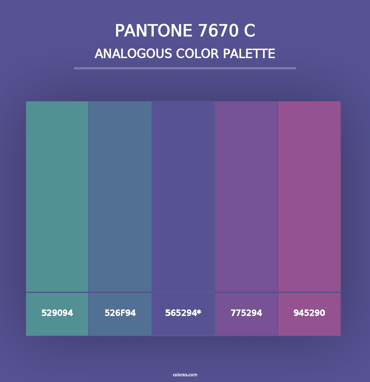 PANTONE 7670 C - Analogous Color Palette