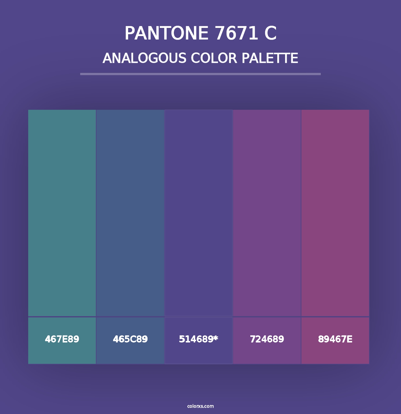 PANTONE 7671 C - Analogous Color Palette