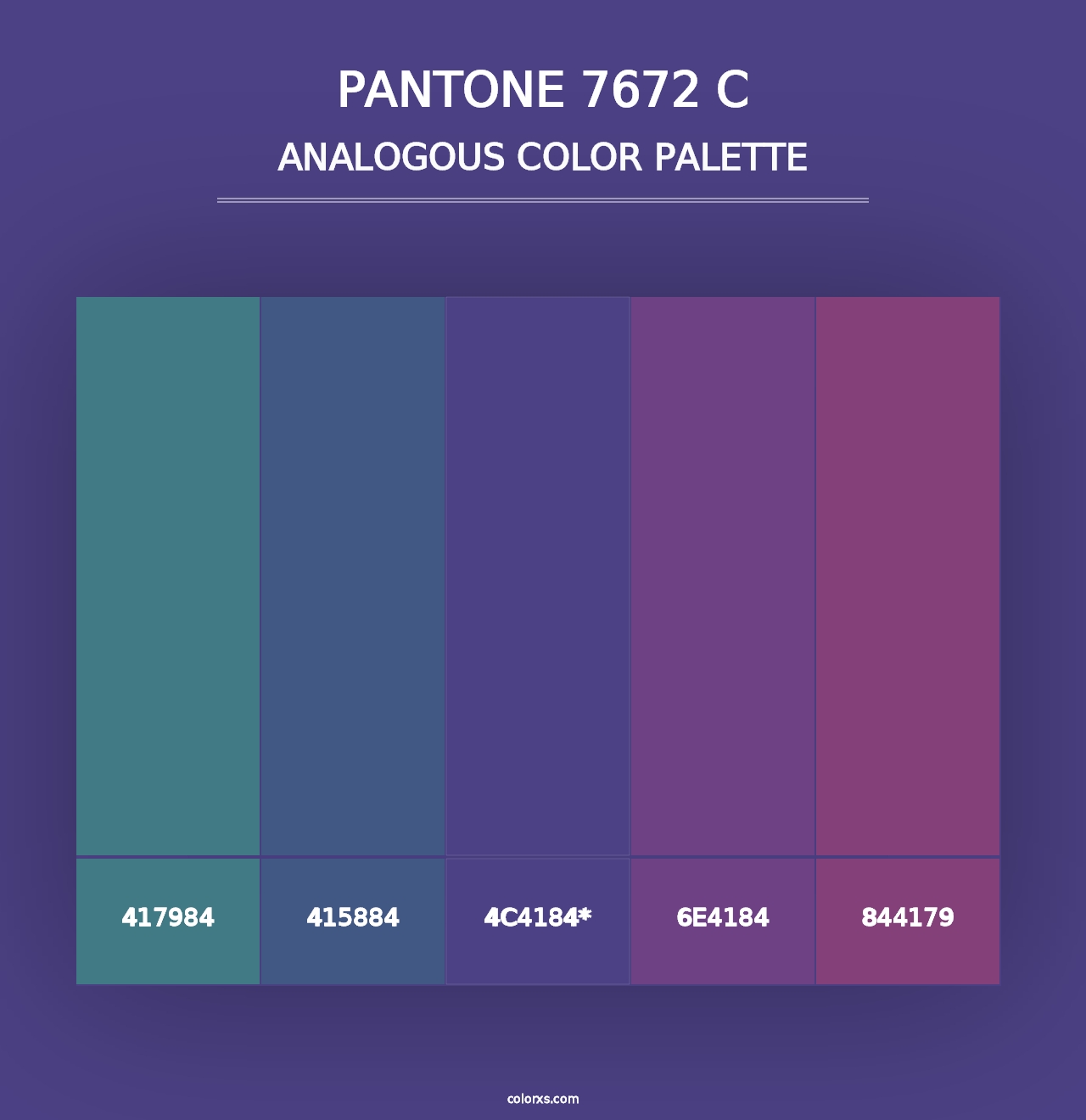 PANTONE 7672 C - Analogous Color Palette