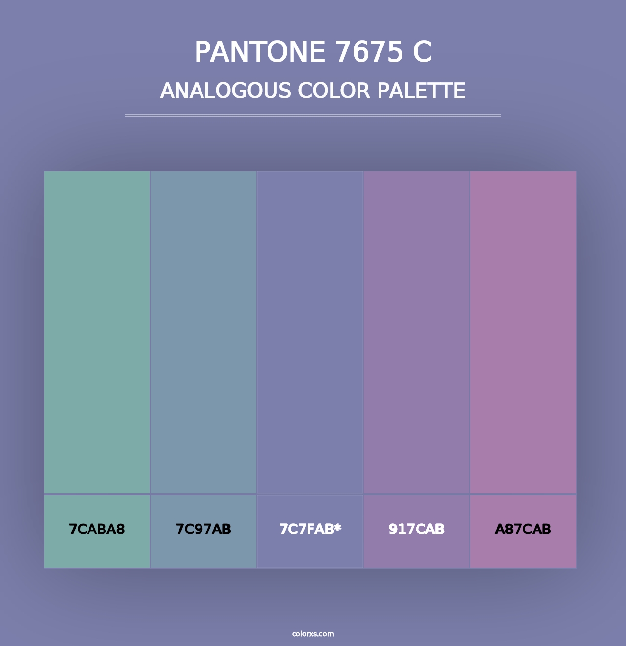 PANTONE 7675 C - Analogous Color Palette