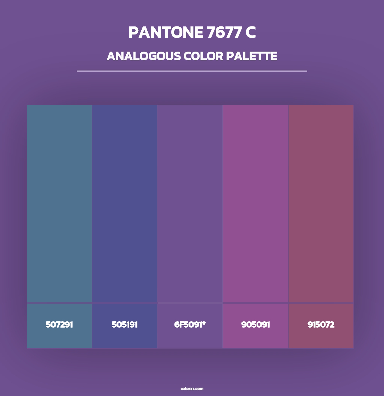 PANTONE 7677 C - Analogous Color Palette