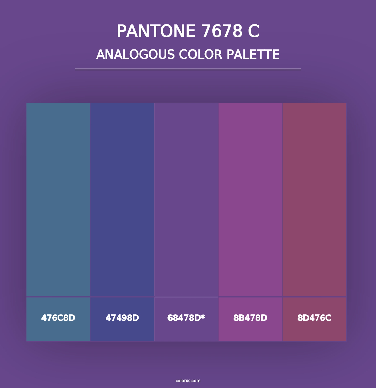 PANTONE 7678 C - Analogous Color Palette