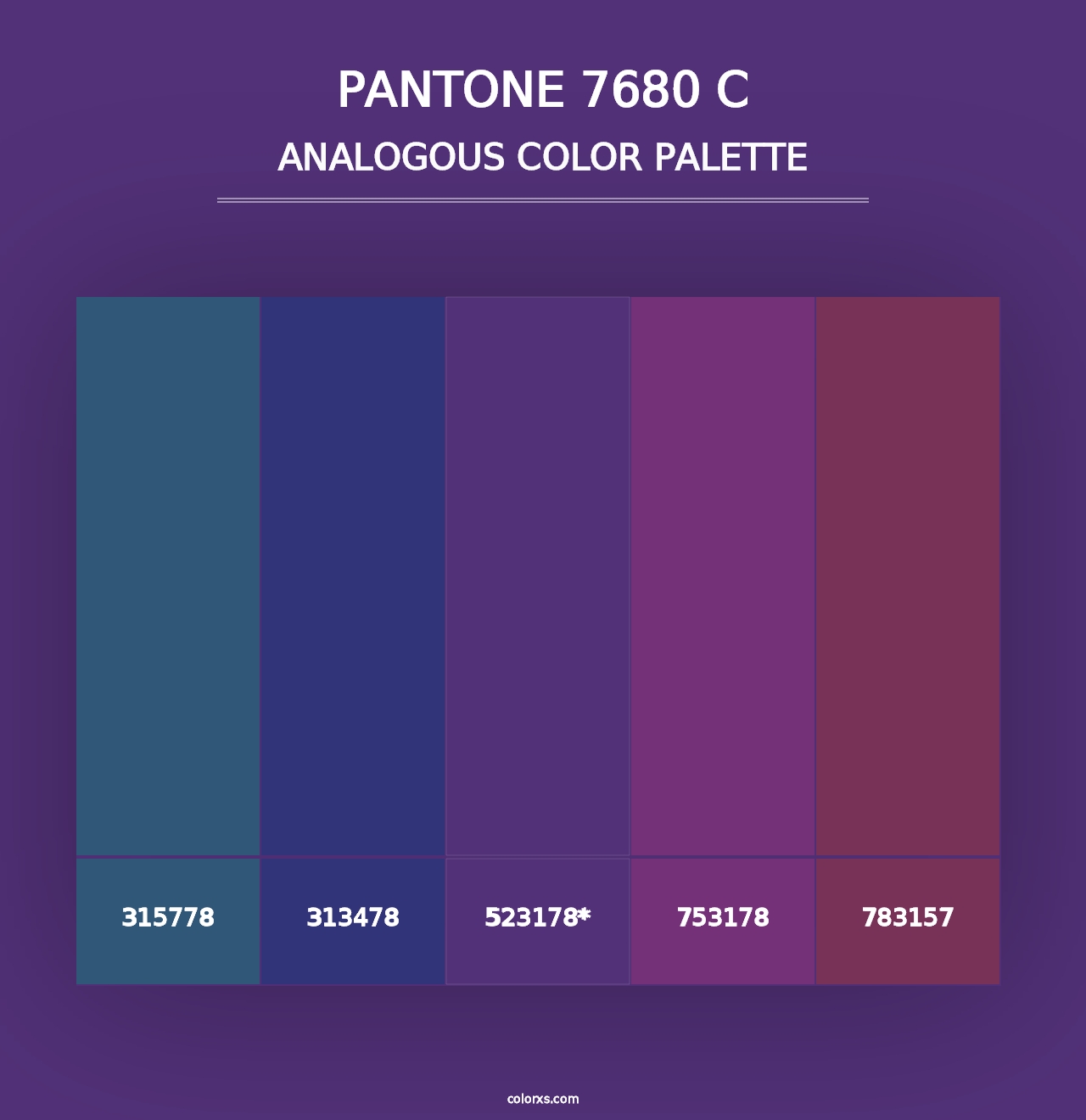 PANTONE 7680 C - Analogous Color Palette