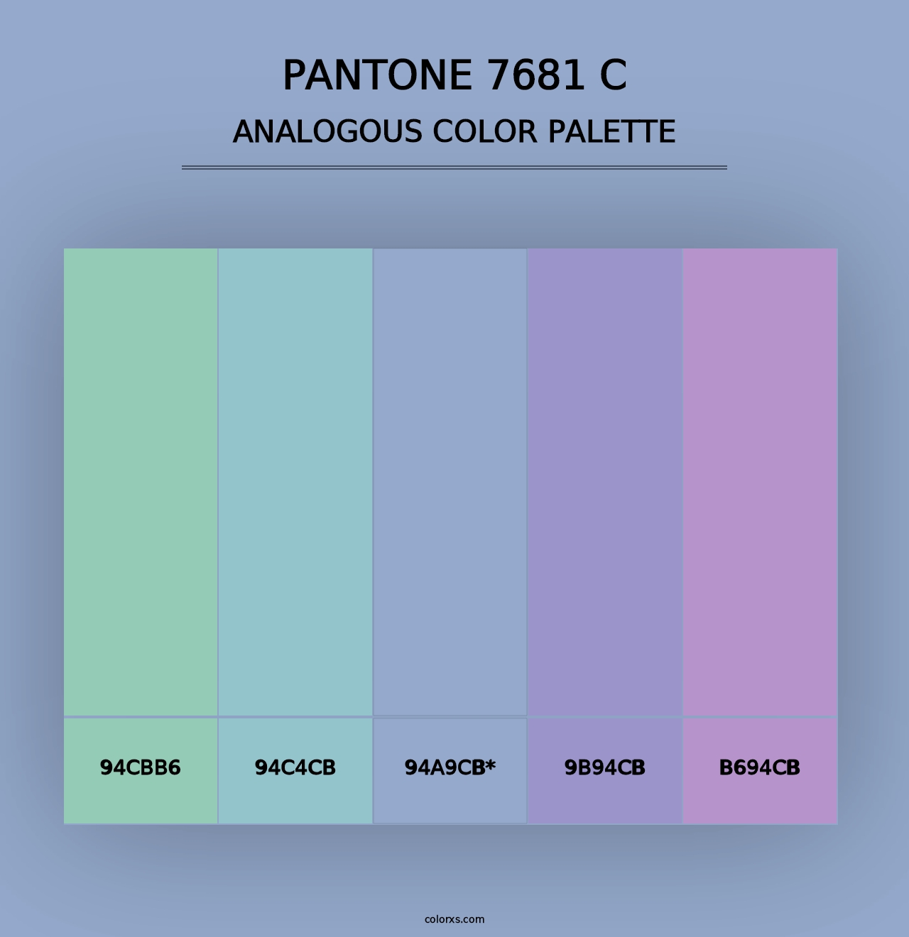 PANTONE 7681 C - Analogous Color Palette