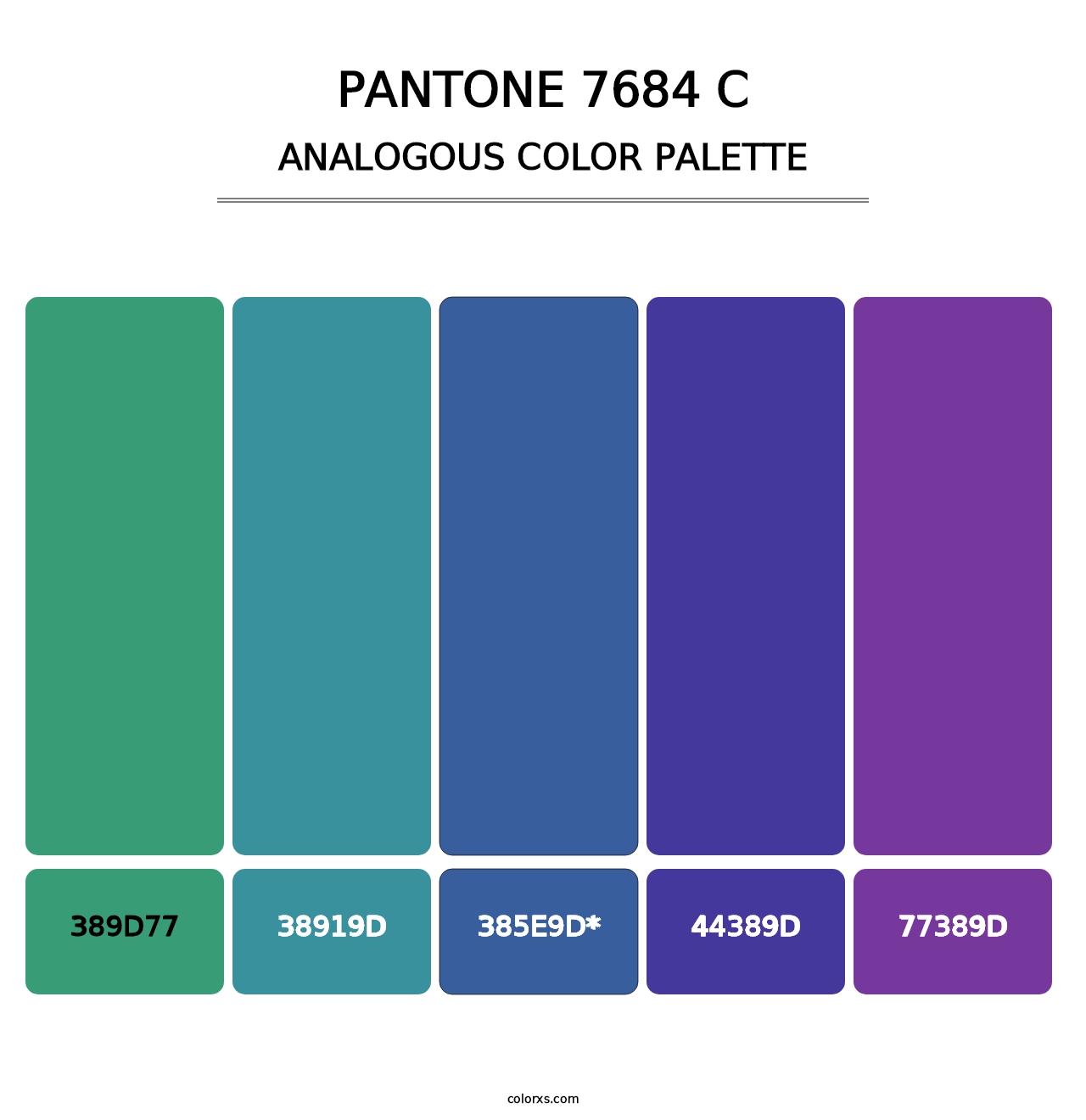 PANTONE 7684 C - Analogous Color Palette