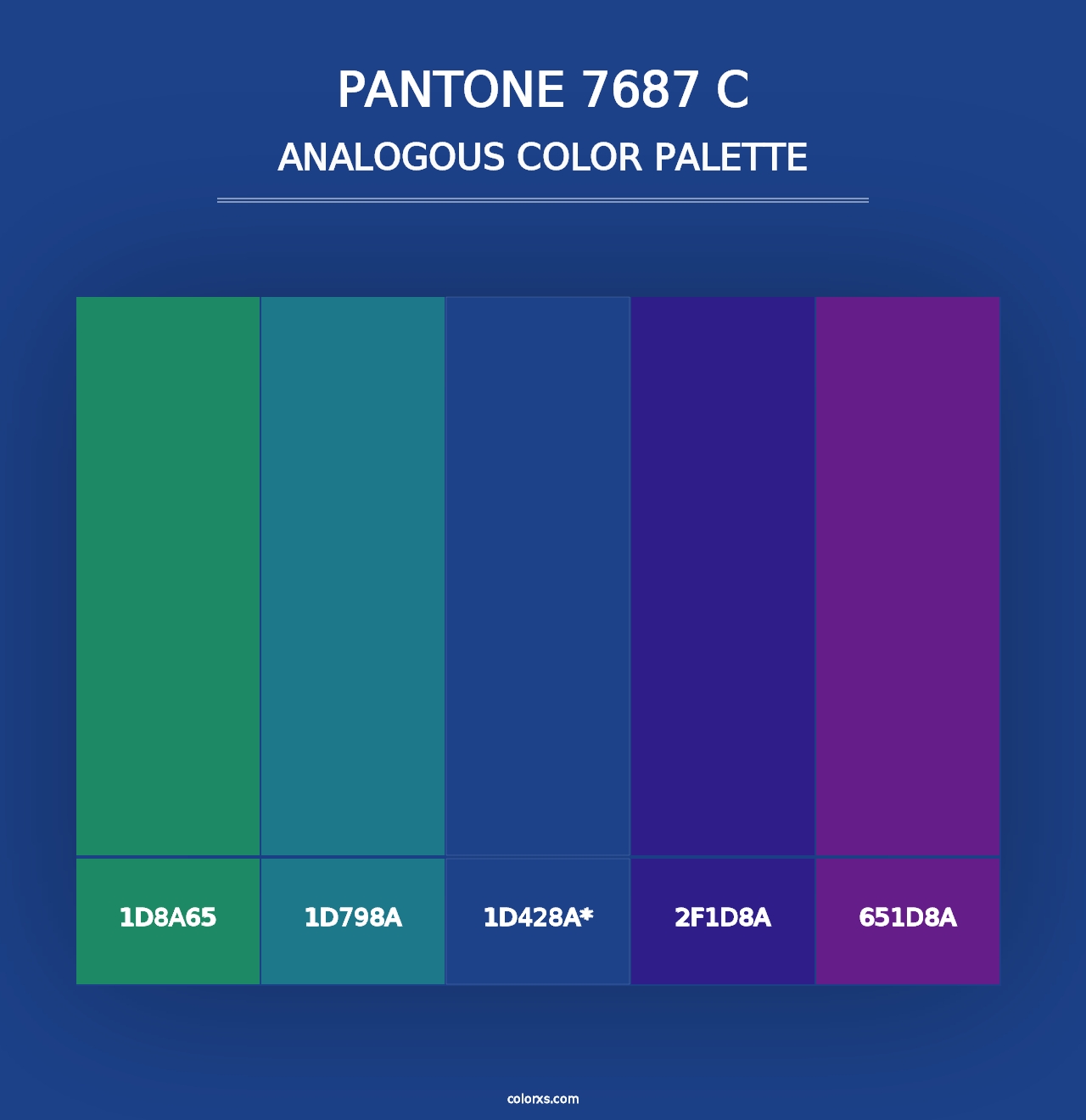 PANTONE 7687 C - Analogous Color Palette