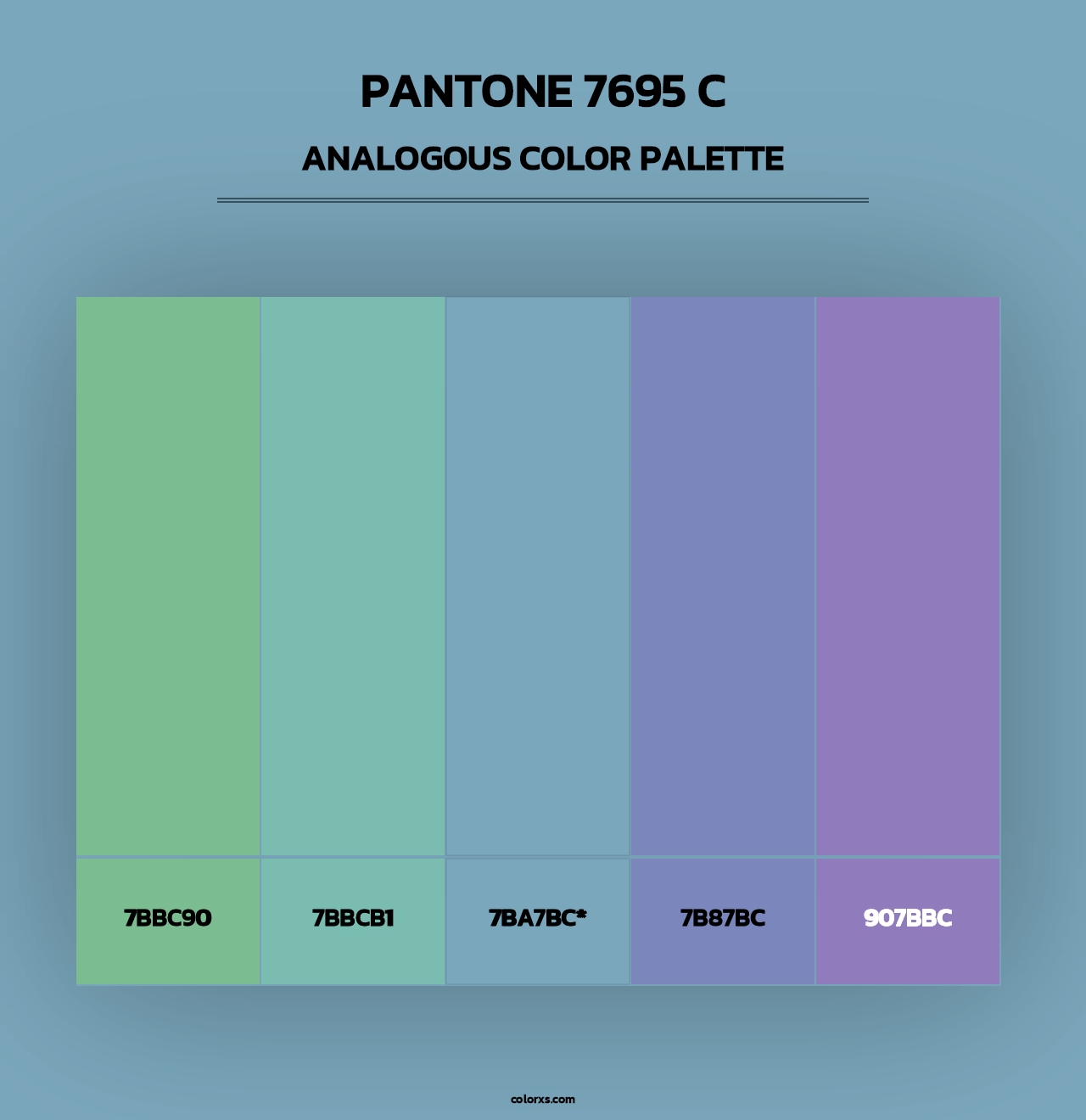 PANTONE 7695 C - Analogous Color Palette