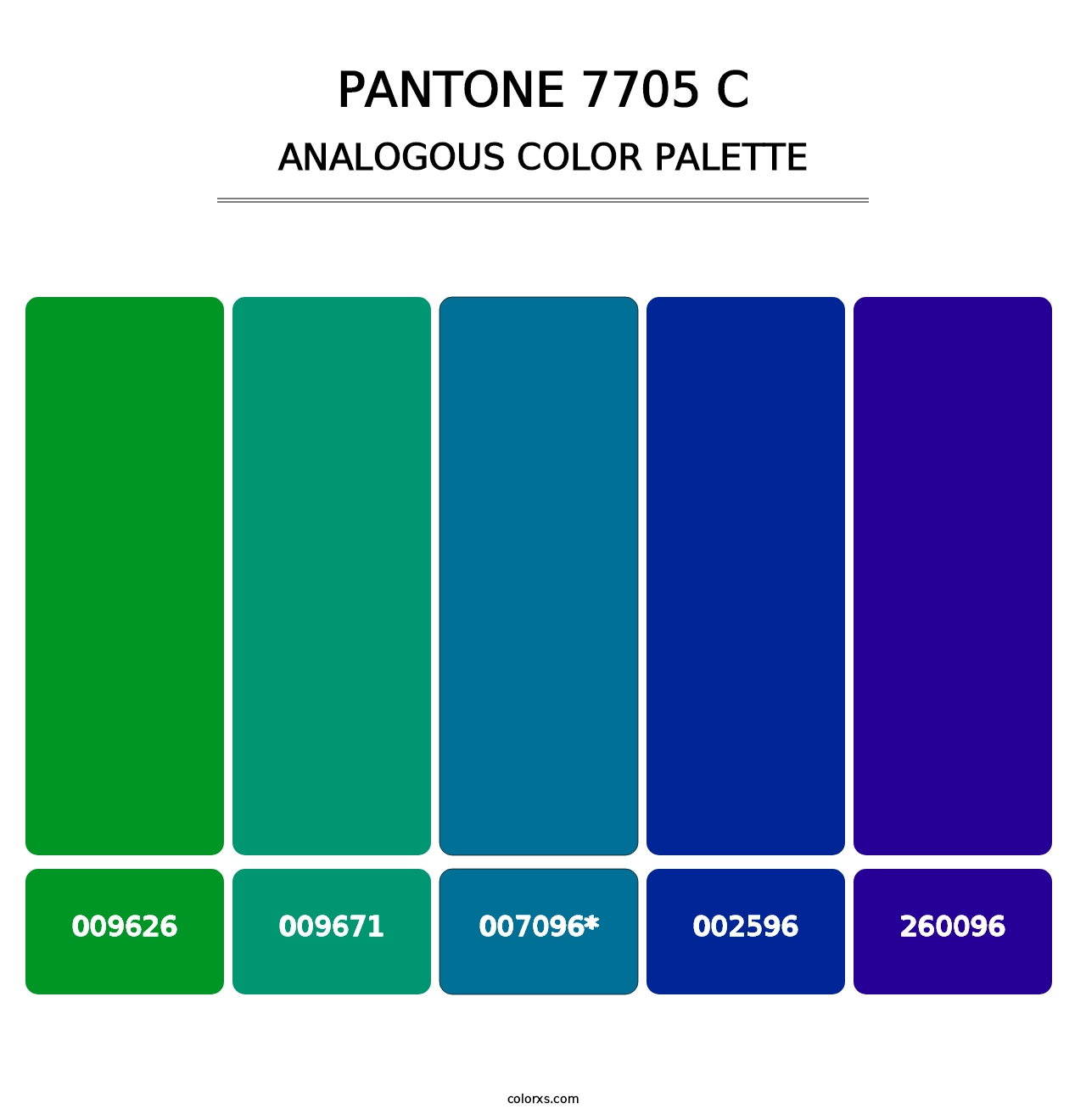 PANTONE 7705 C - Analogous Color Palette