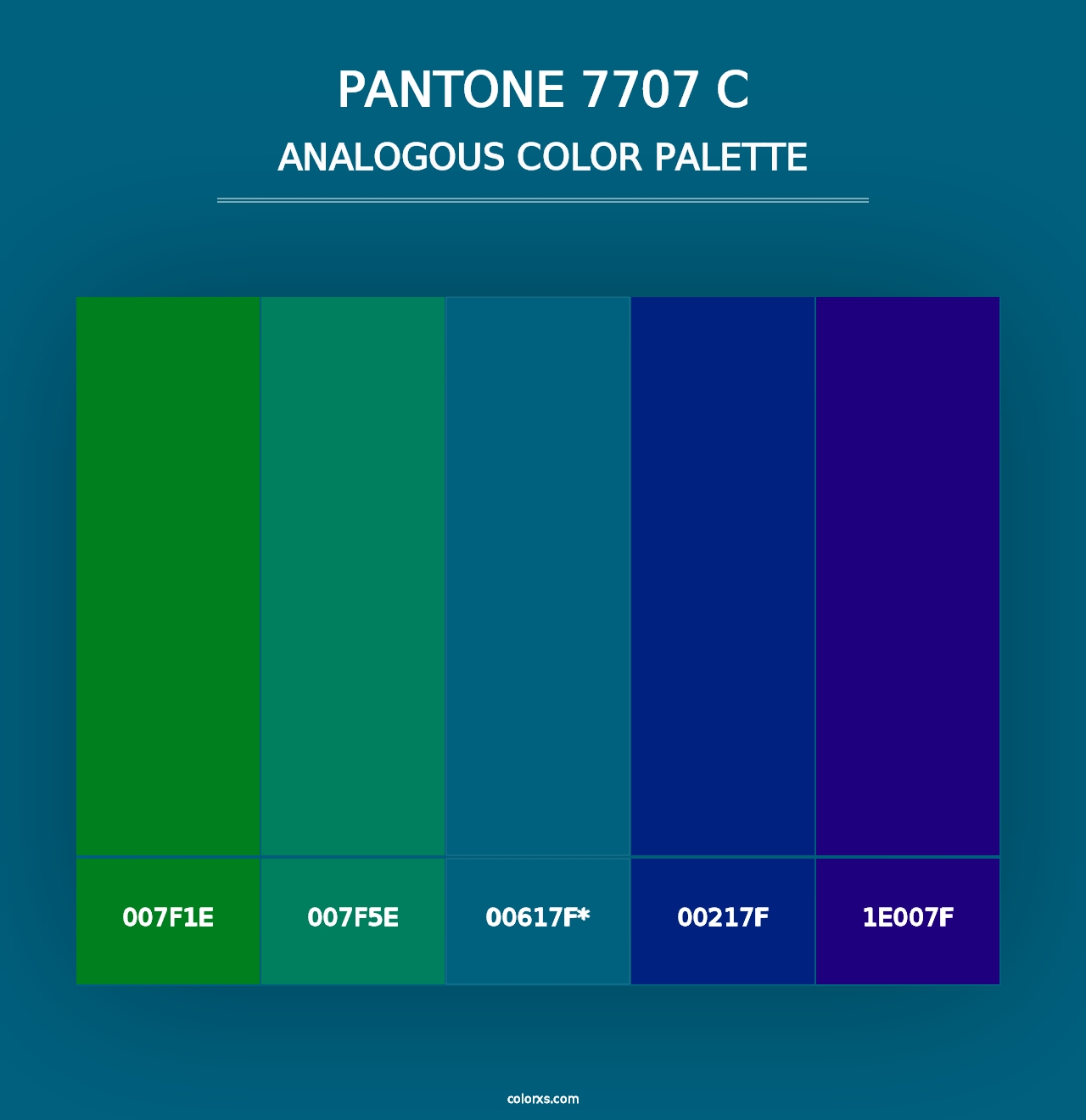 PANTONE 7707 C - Analogous Color Palette