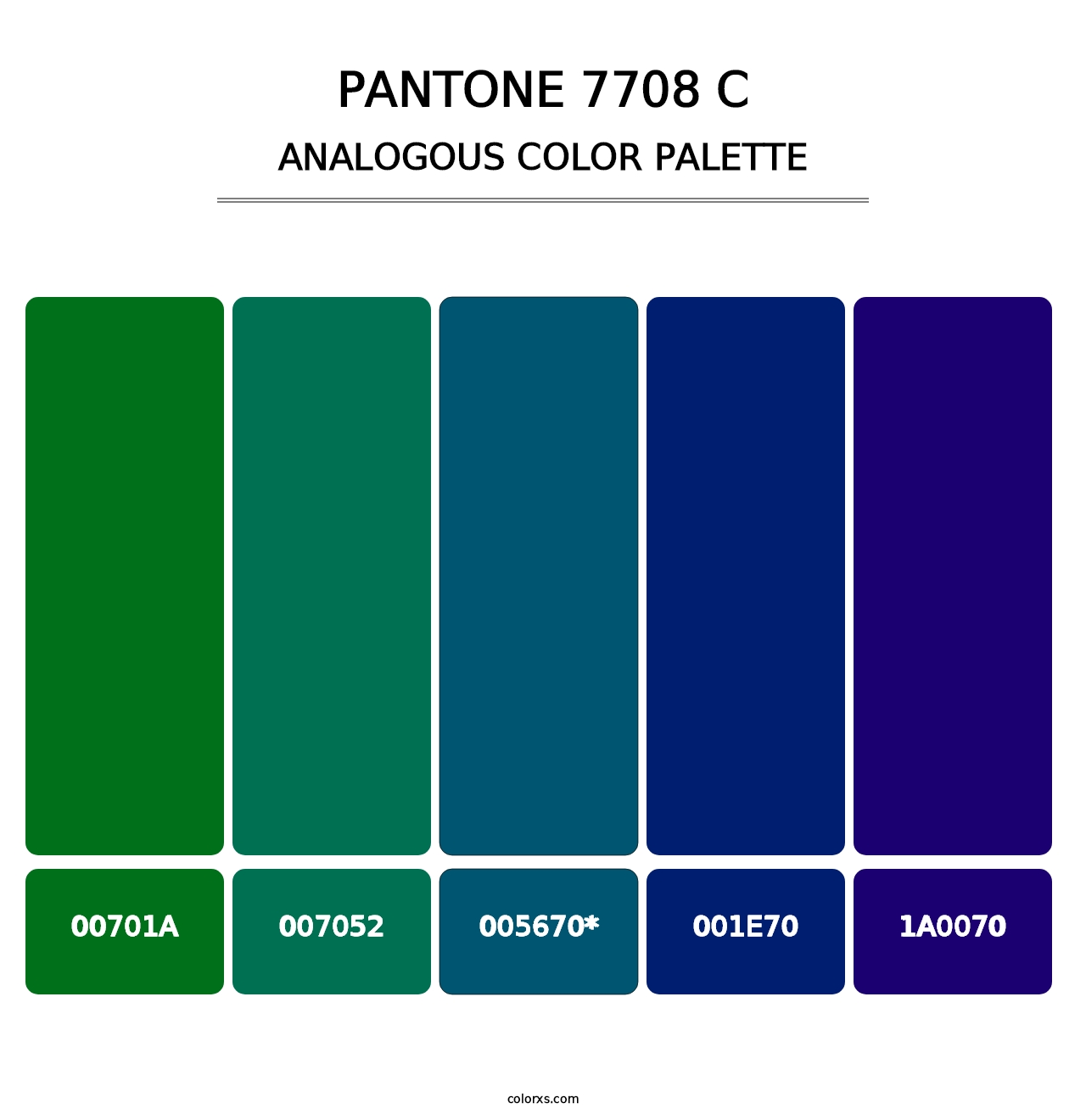 PANTONE 7708 C - Analogous Color Palette