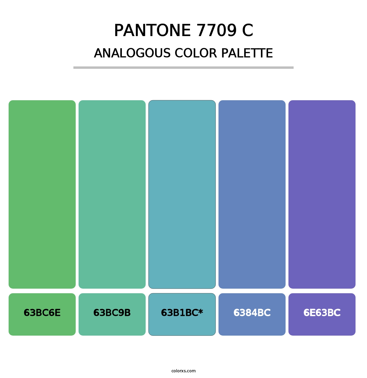 PANTONE 7709 C - Analogous Color Palette