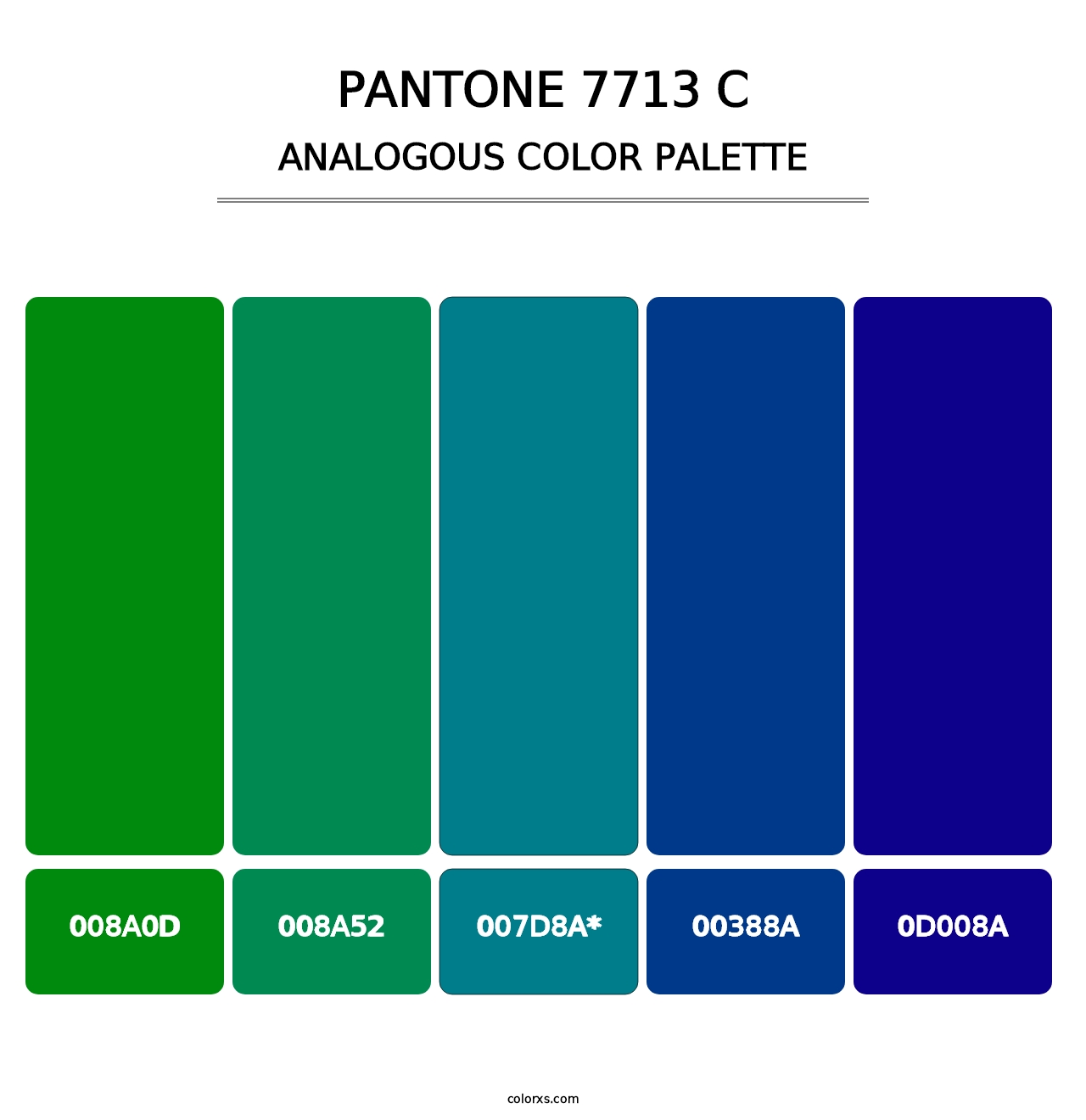PANTONE 7713 C - Analogous Color Palette