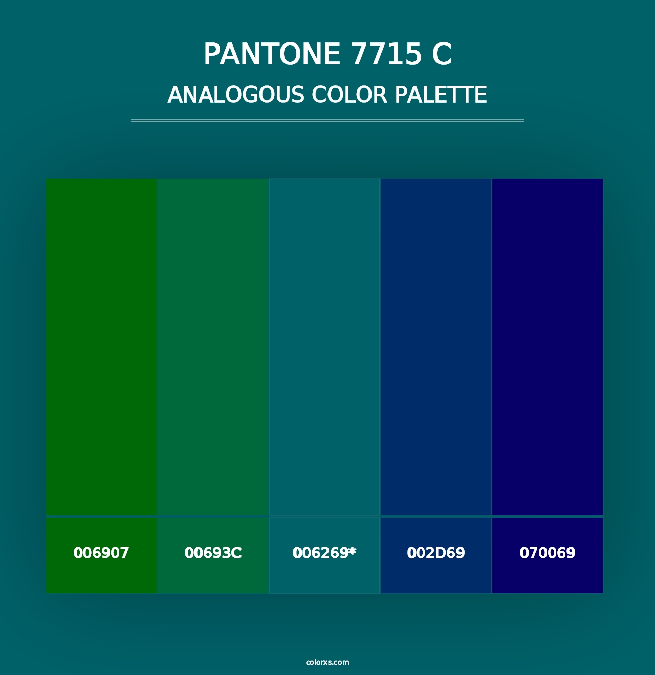 PANTONE 7715 C - Analogous Color Palette