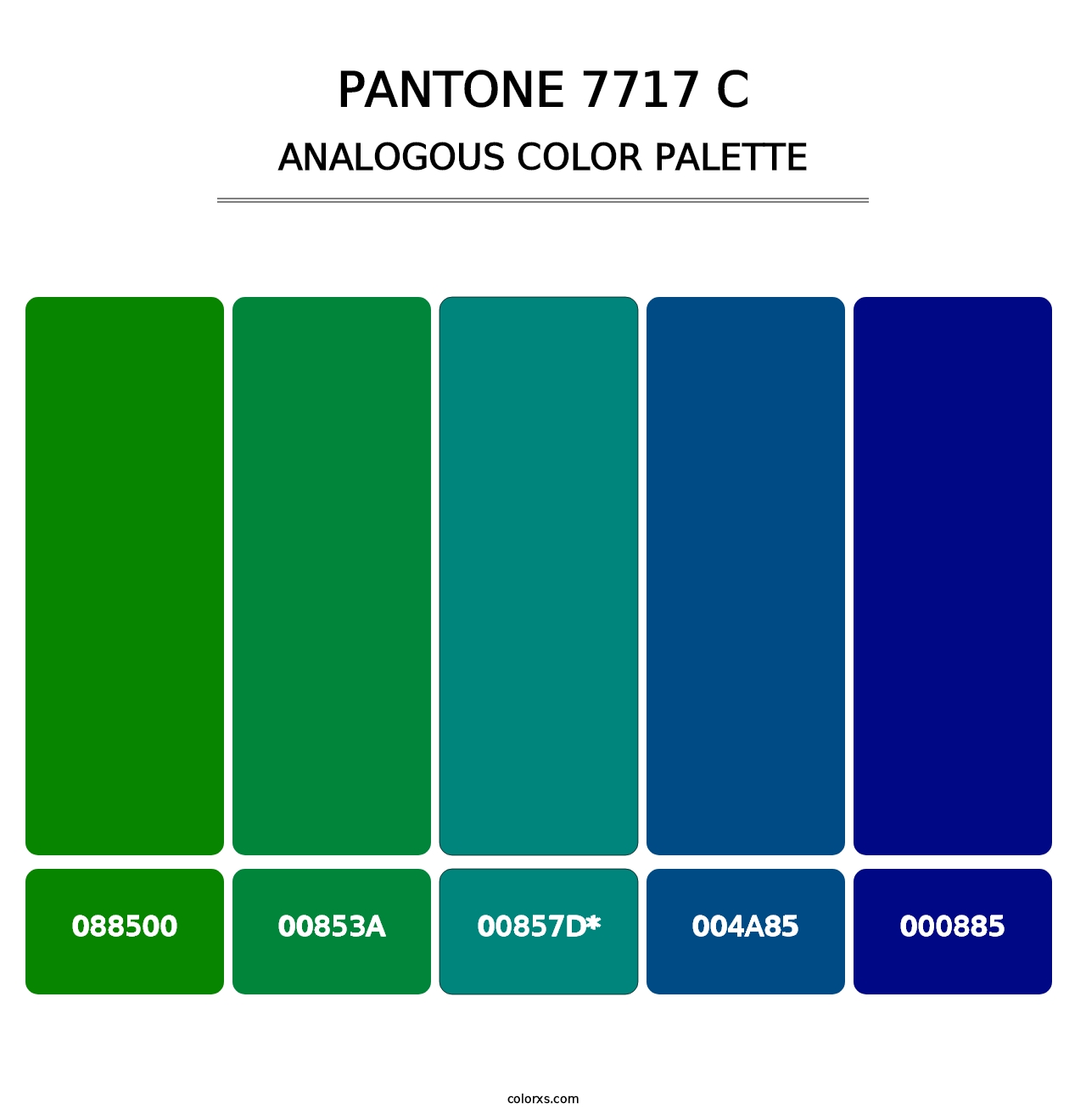 PANTONE 7717 C - Analogous Color Palette