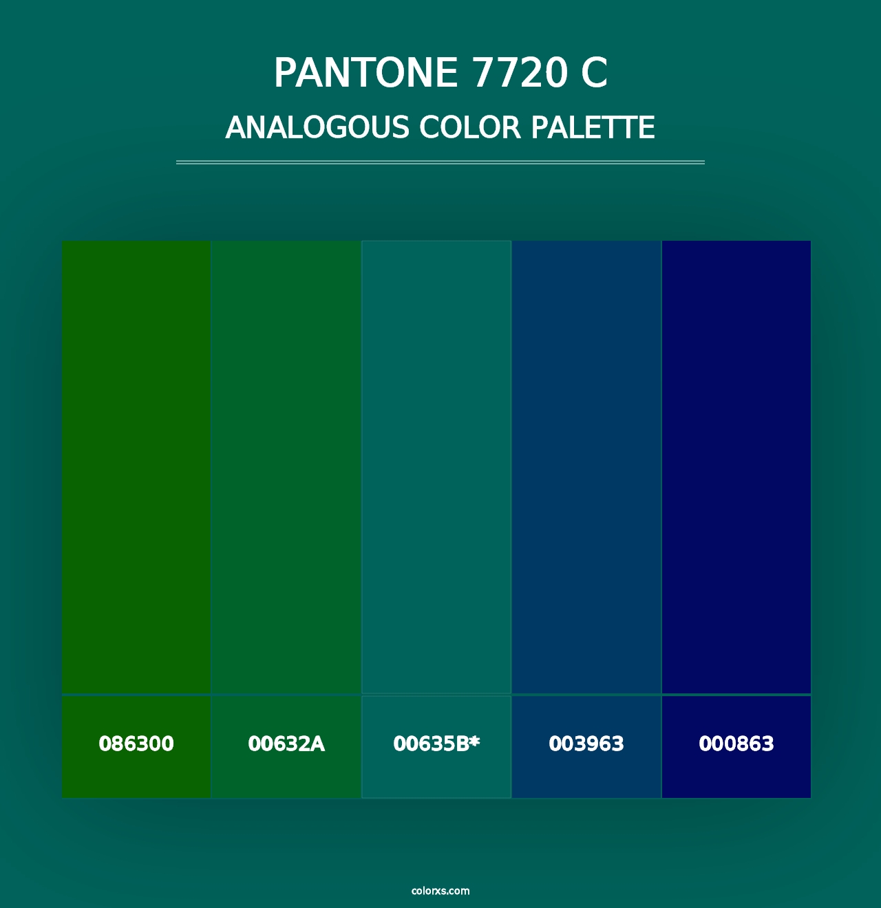 PANTONE 7720 C - Analogous Color Palette