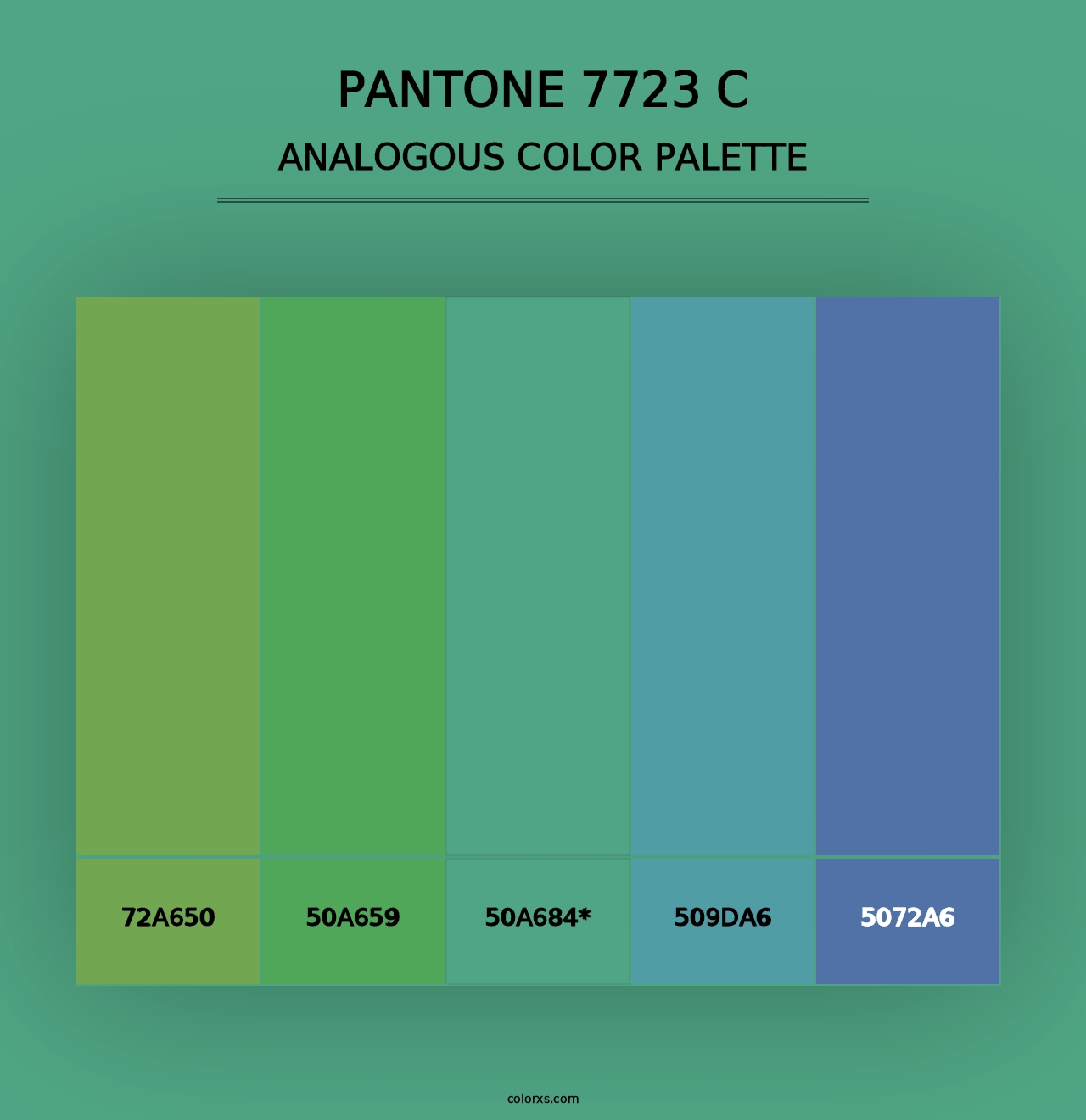 PANTONE 7723 C - Analogous Color Palette