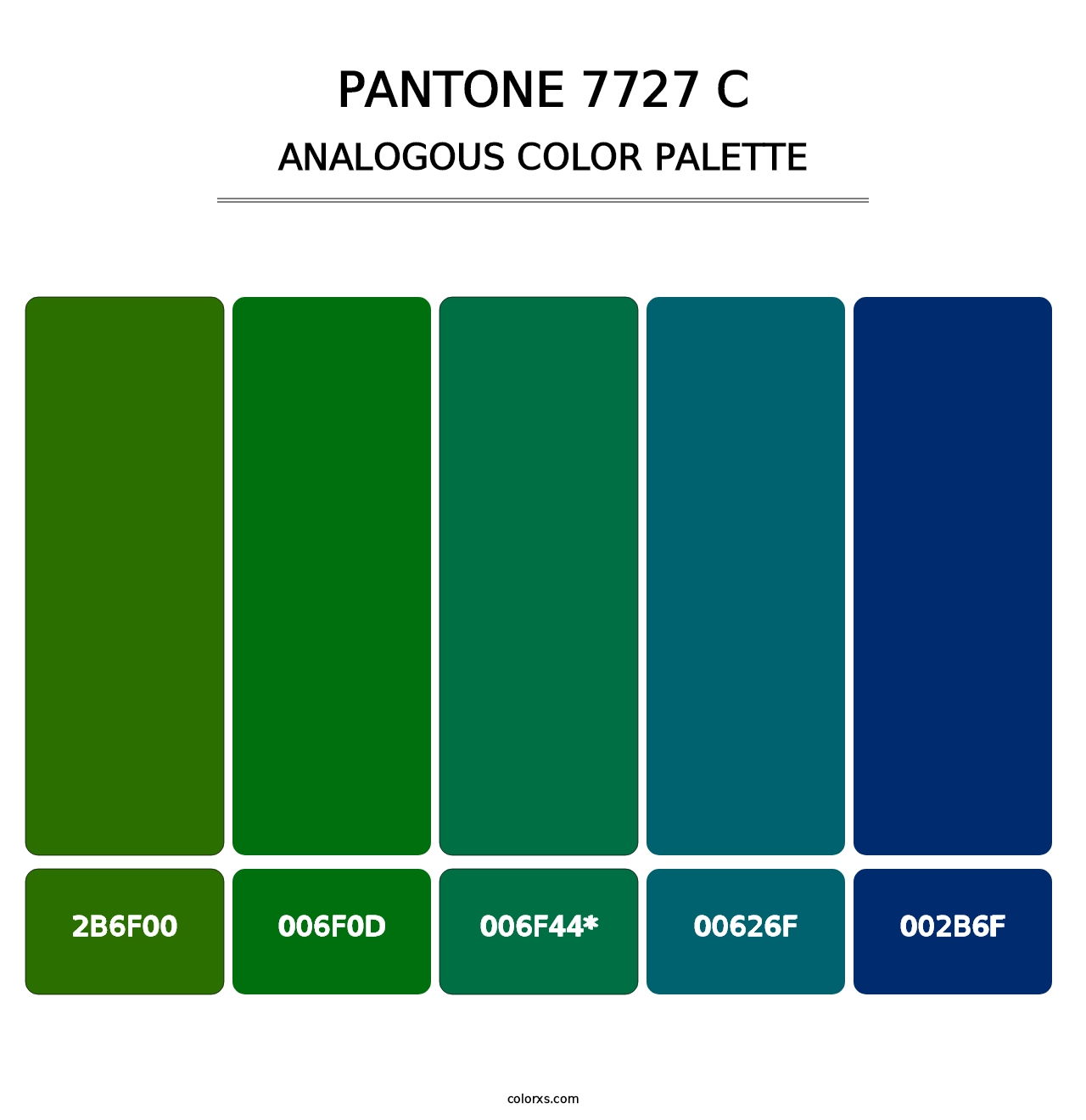 PANTONE 7727 C - Analogous Color Palette