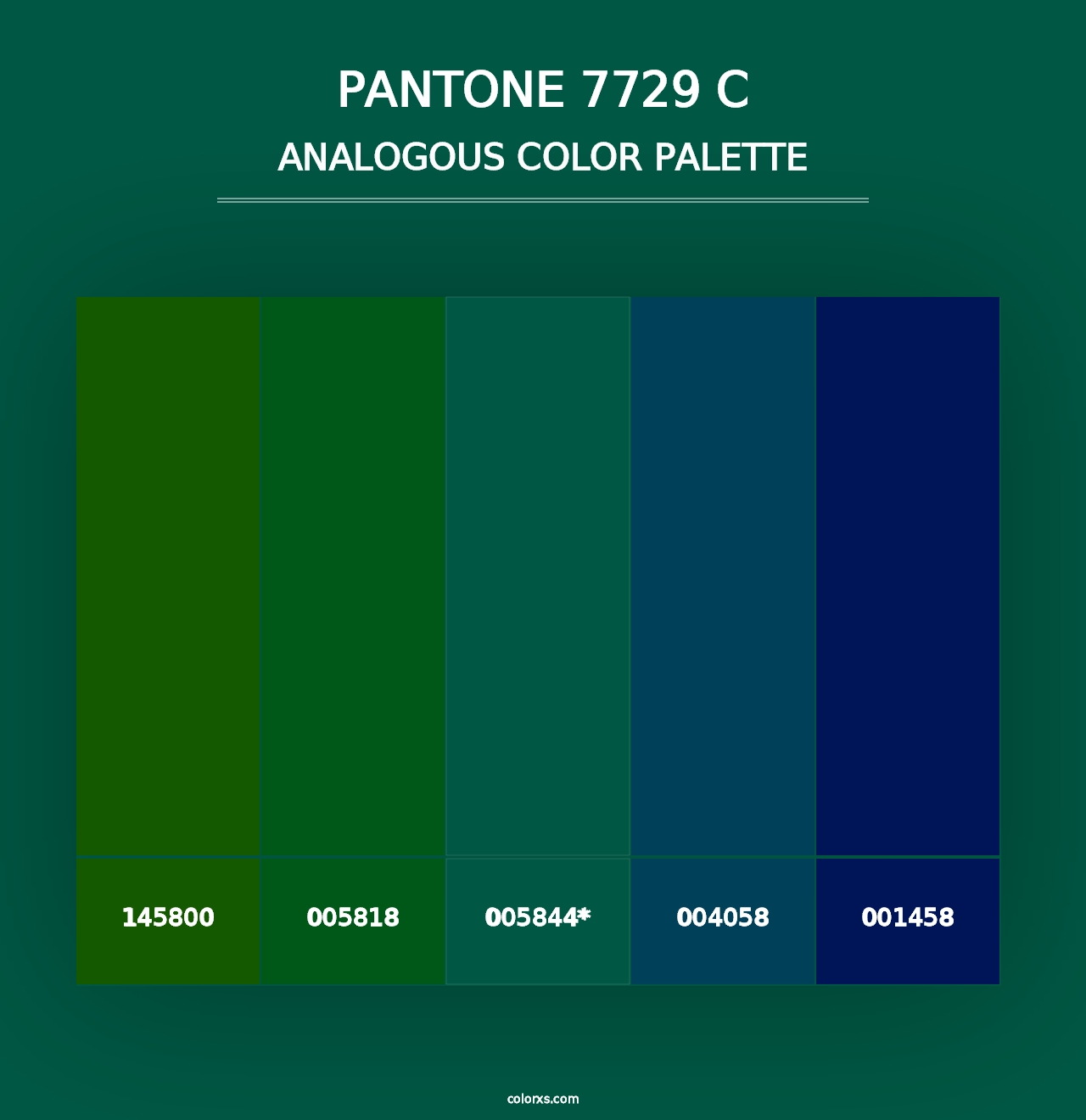 PANTONE 7729 C - Analogous Color Palette