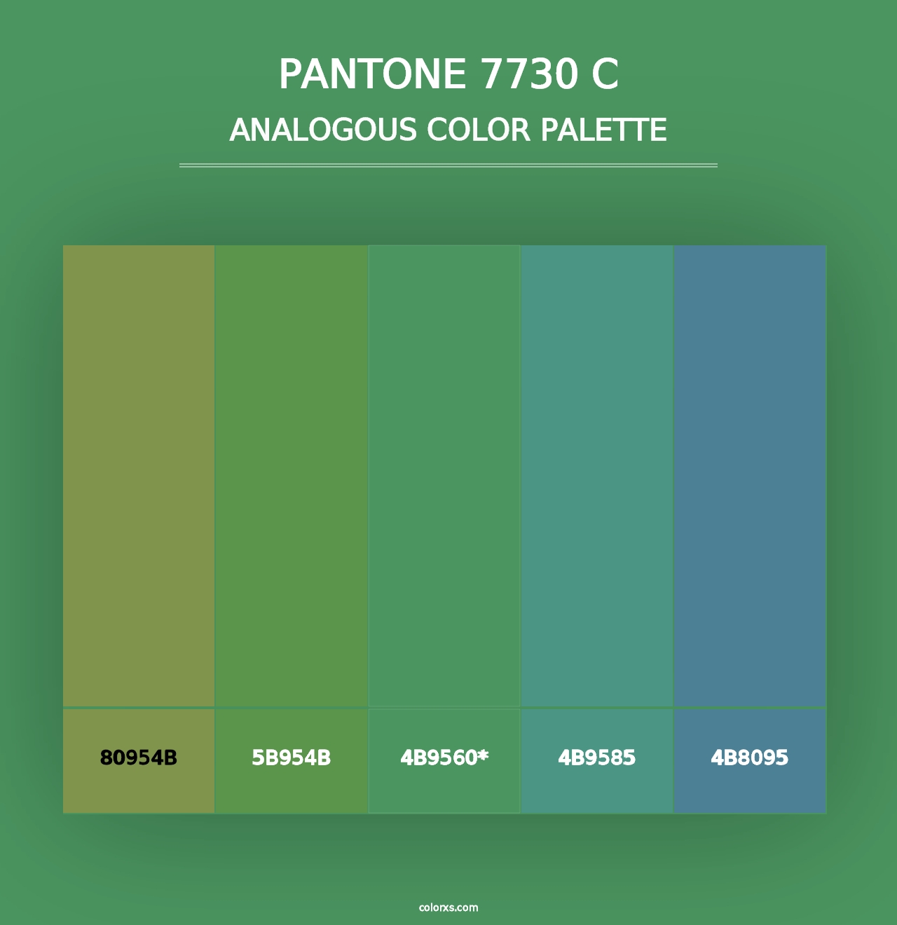 PANTONE 7730 C - Analogous Color Palette