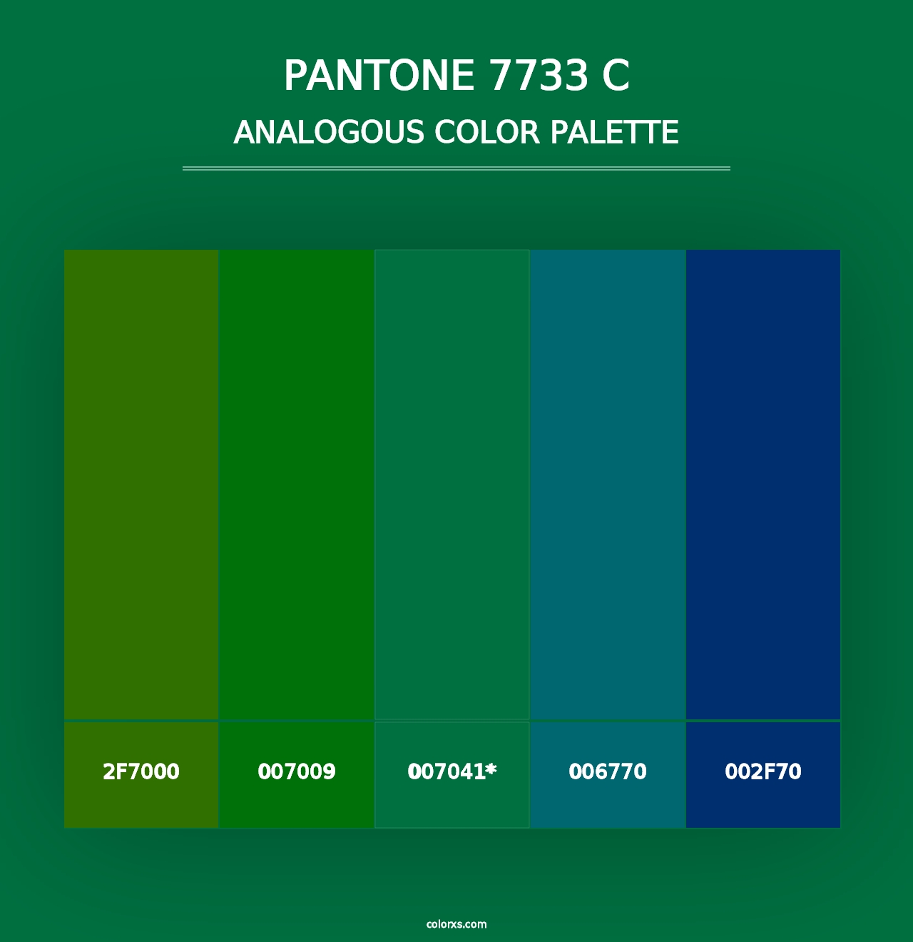 PANTONE 7733 C - Analogous Color Palette