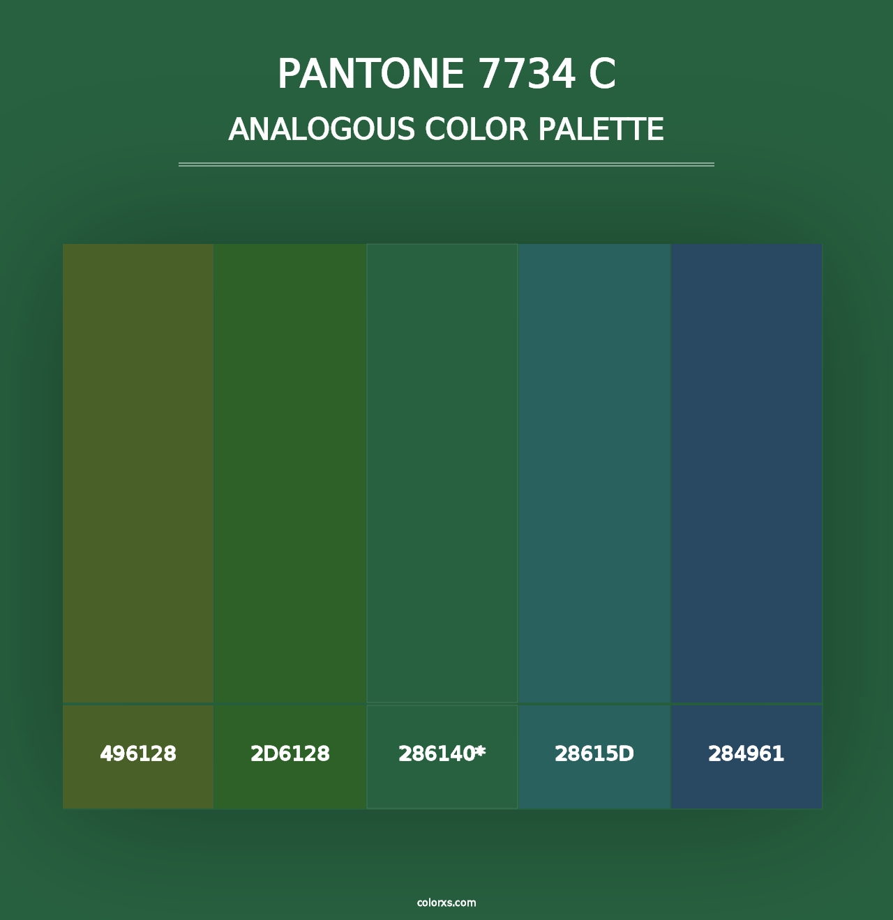 PANTONE 7734 C - Analogous Color Palette