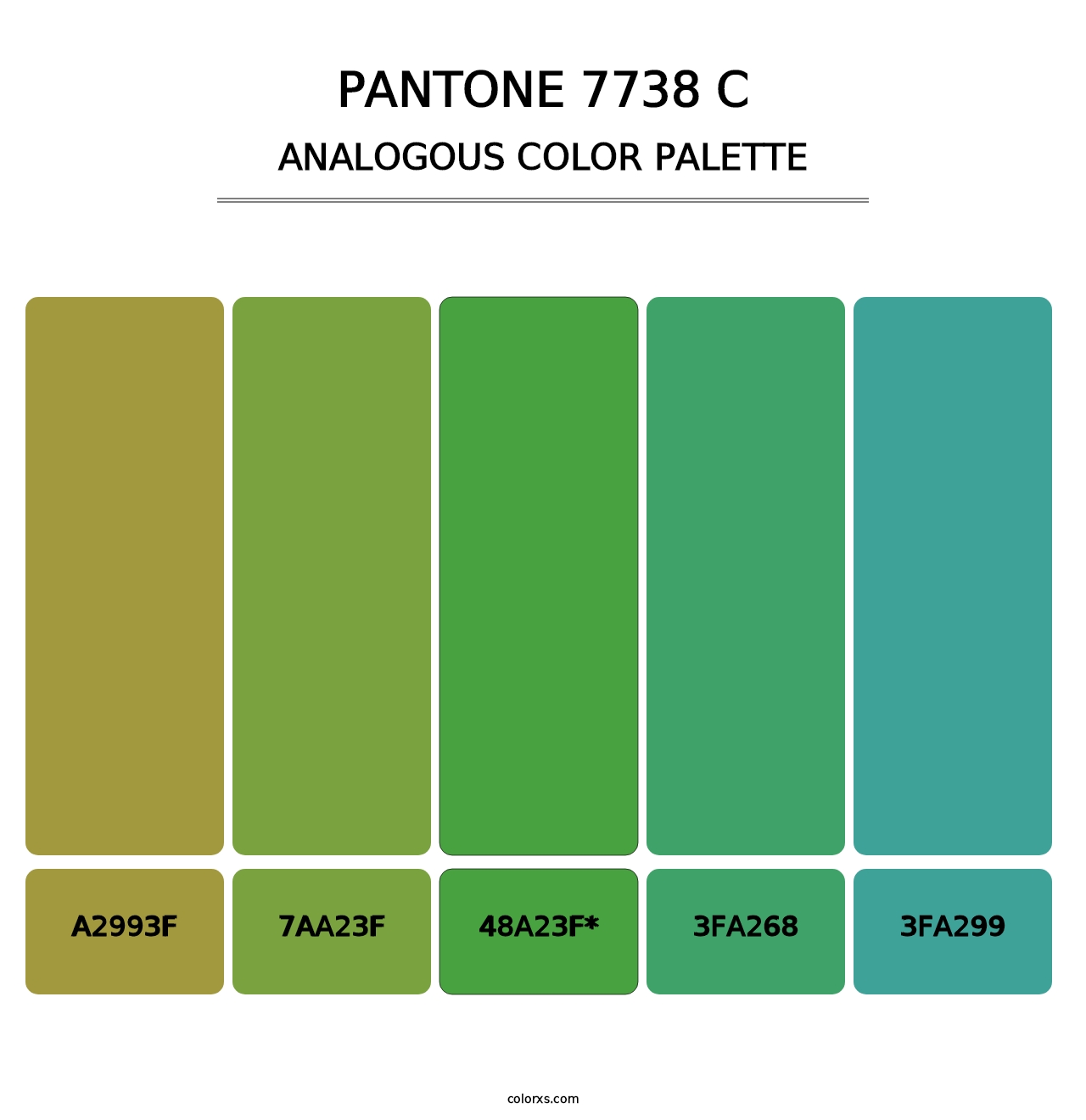 PANTONE 7738 C - Analogous Color Palette