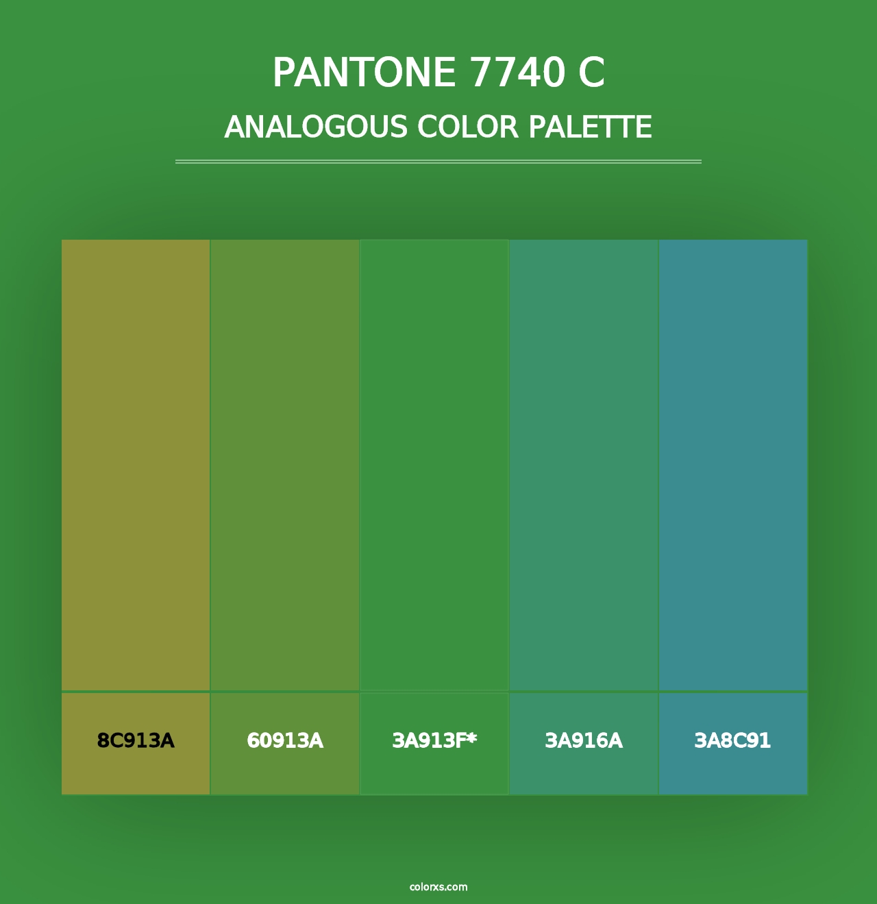 PANTONE 7740 C - Analogous Color Palette