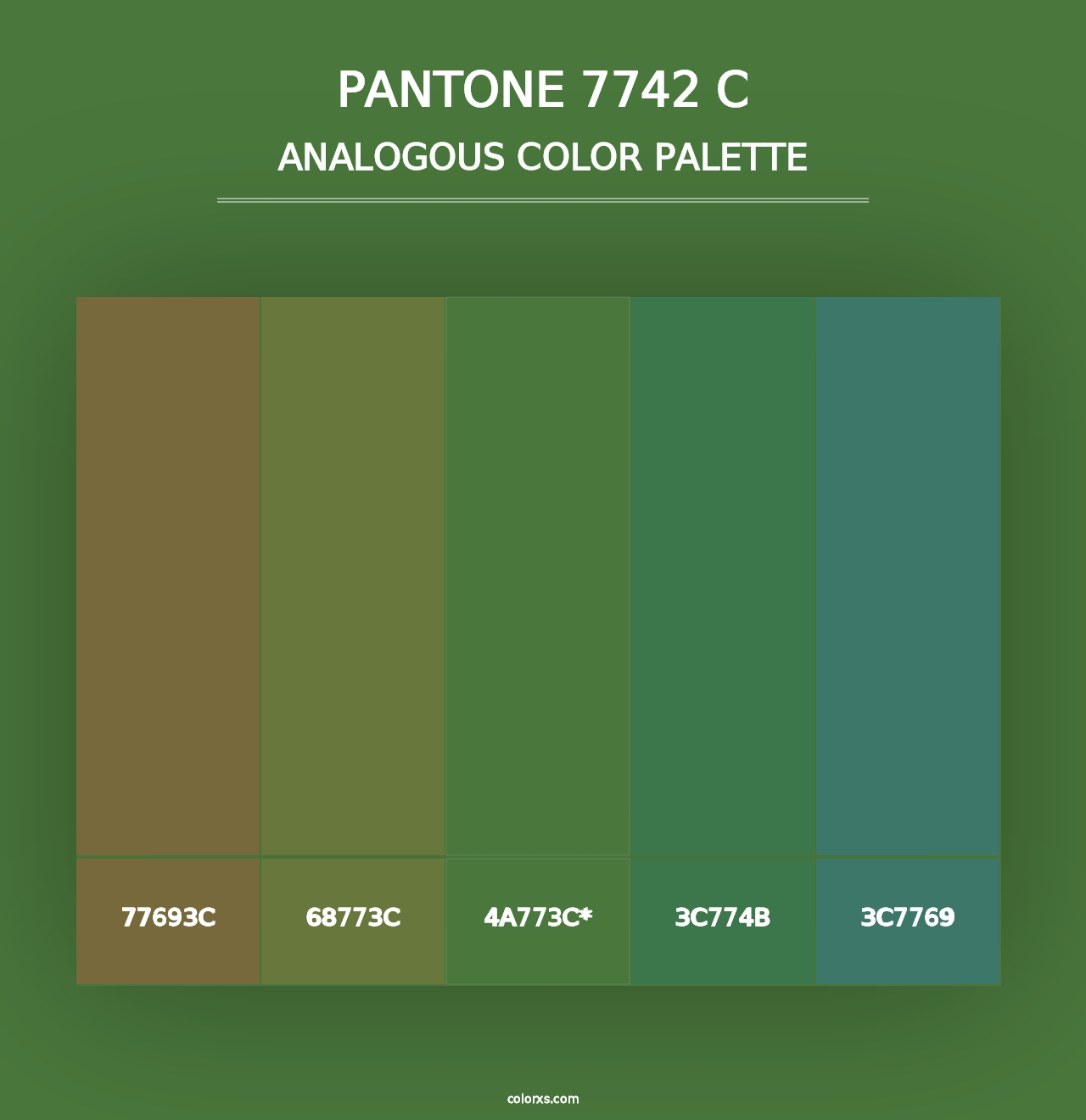 PANTONE 7742 C - Analogous Color Palette