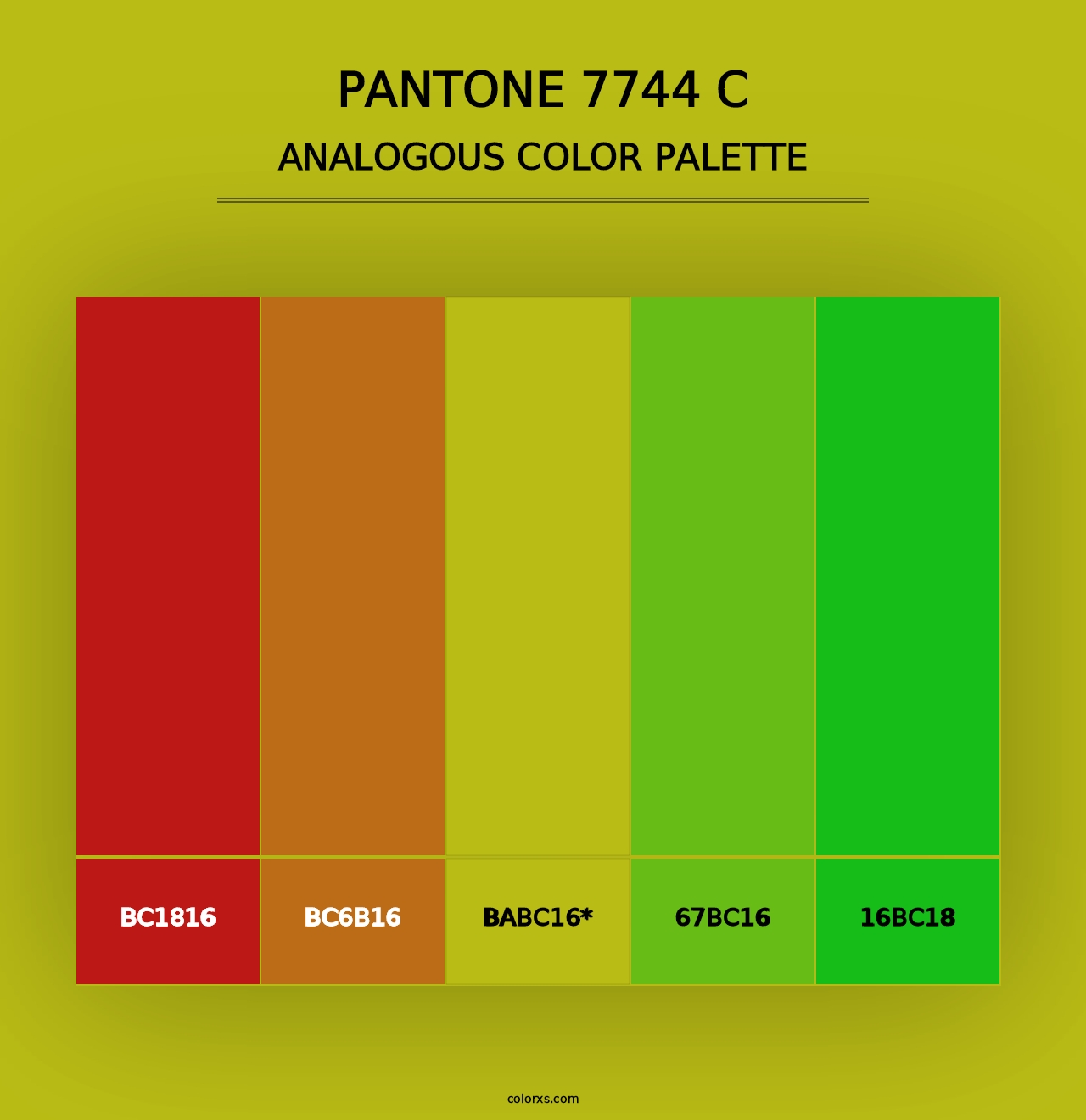 PANTONE 7744 C - Analogous Color Palette