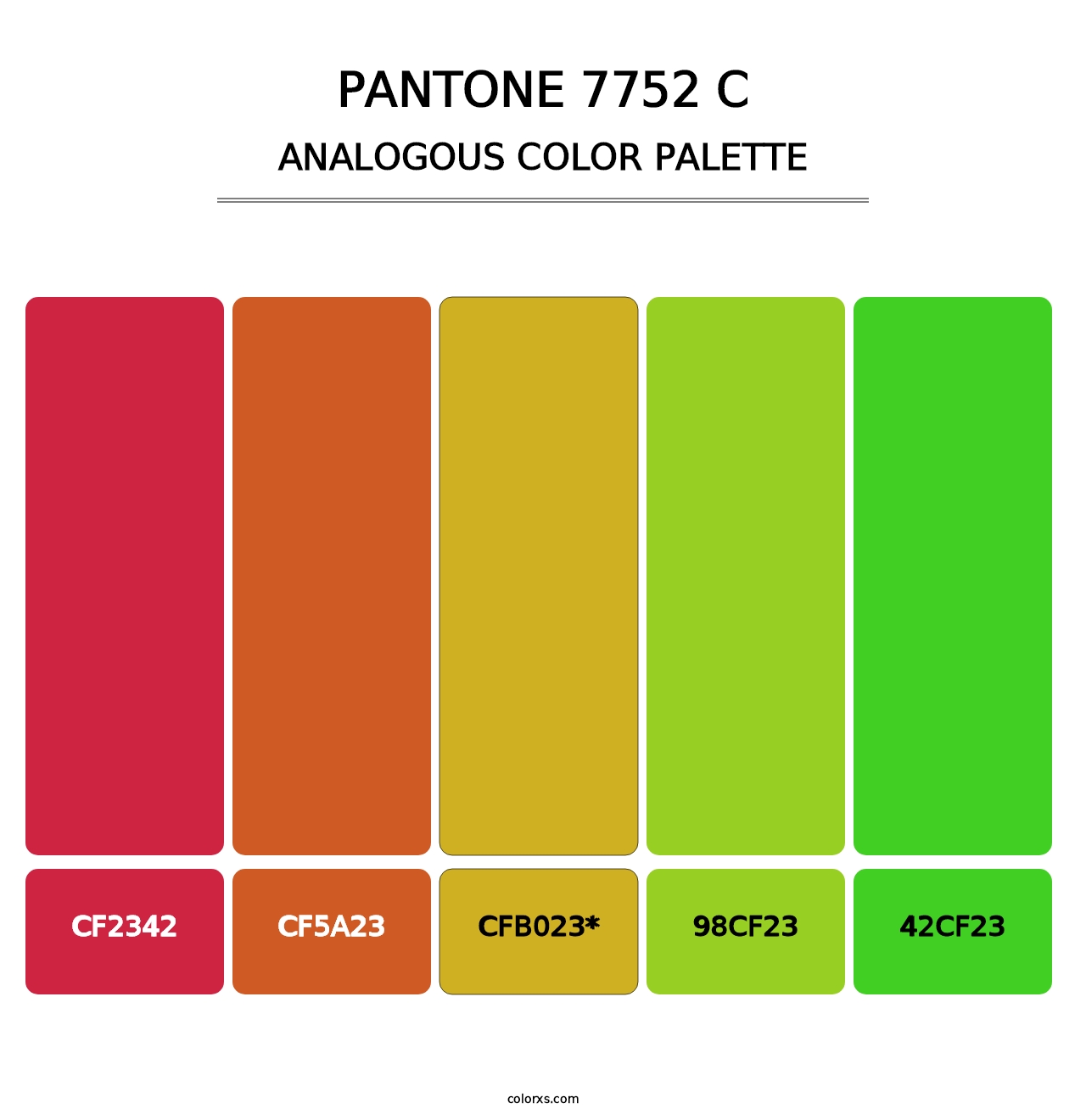 PANTONE 7752 C - Analogous Color Palette