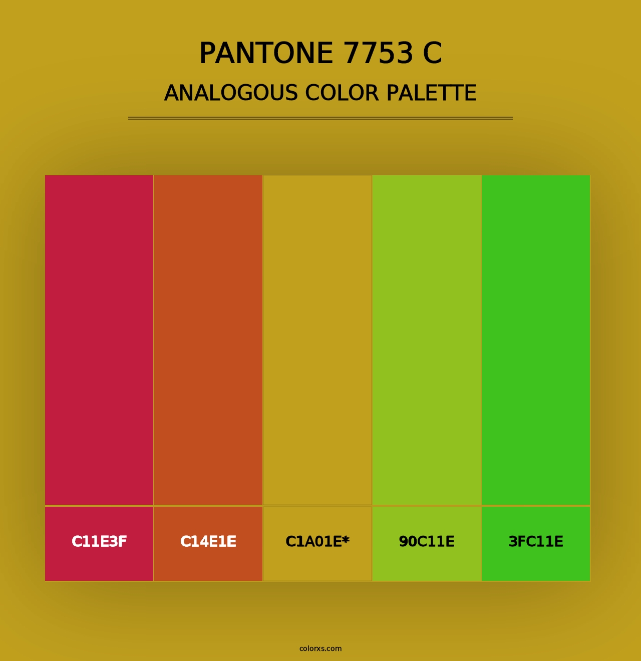 PANTONE 7753 C - Analogous Color Palette