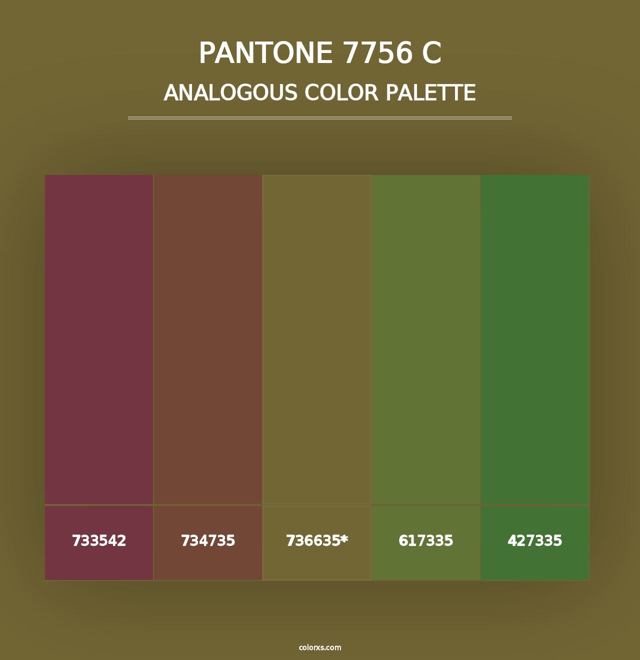 PANTONE 7756 C - Analogous Color Palette