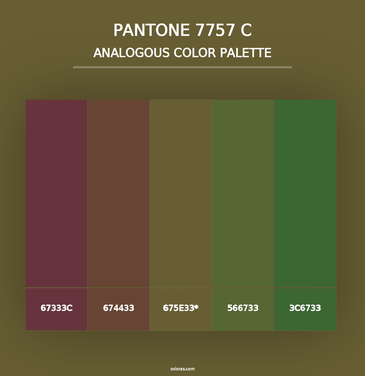 PANTONE 7757 C - Analogous Color Palette