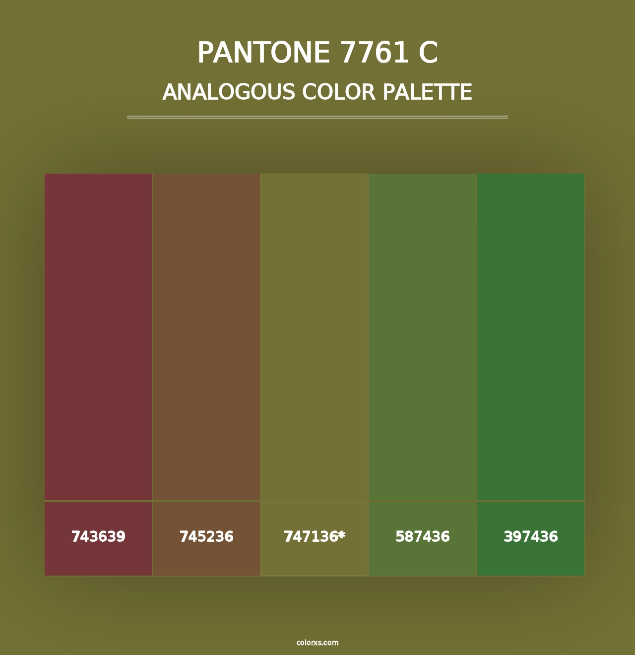 PANTONE 7761 C - Analogous Color Palette