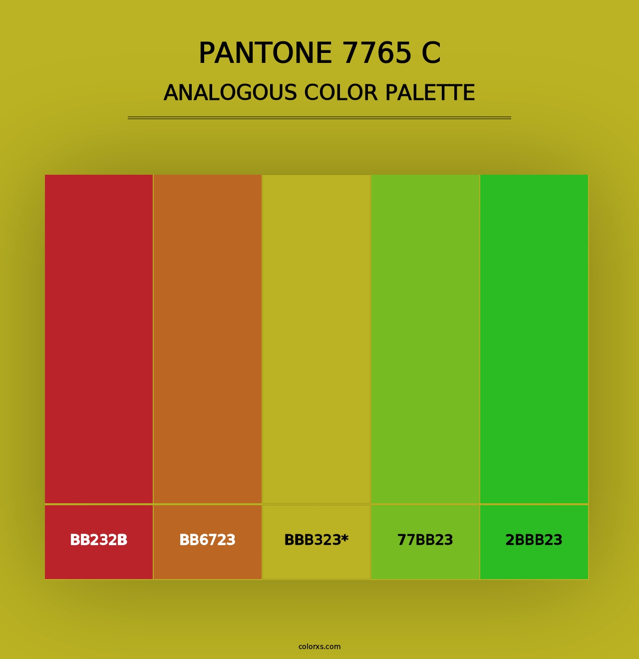 PANTONE 7765 C - Analogous Color Palette