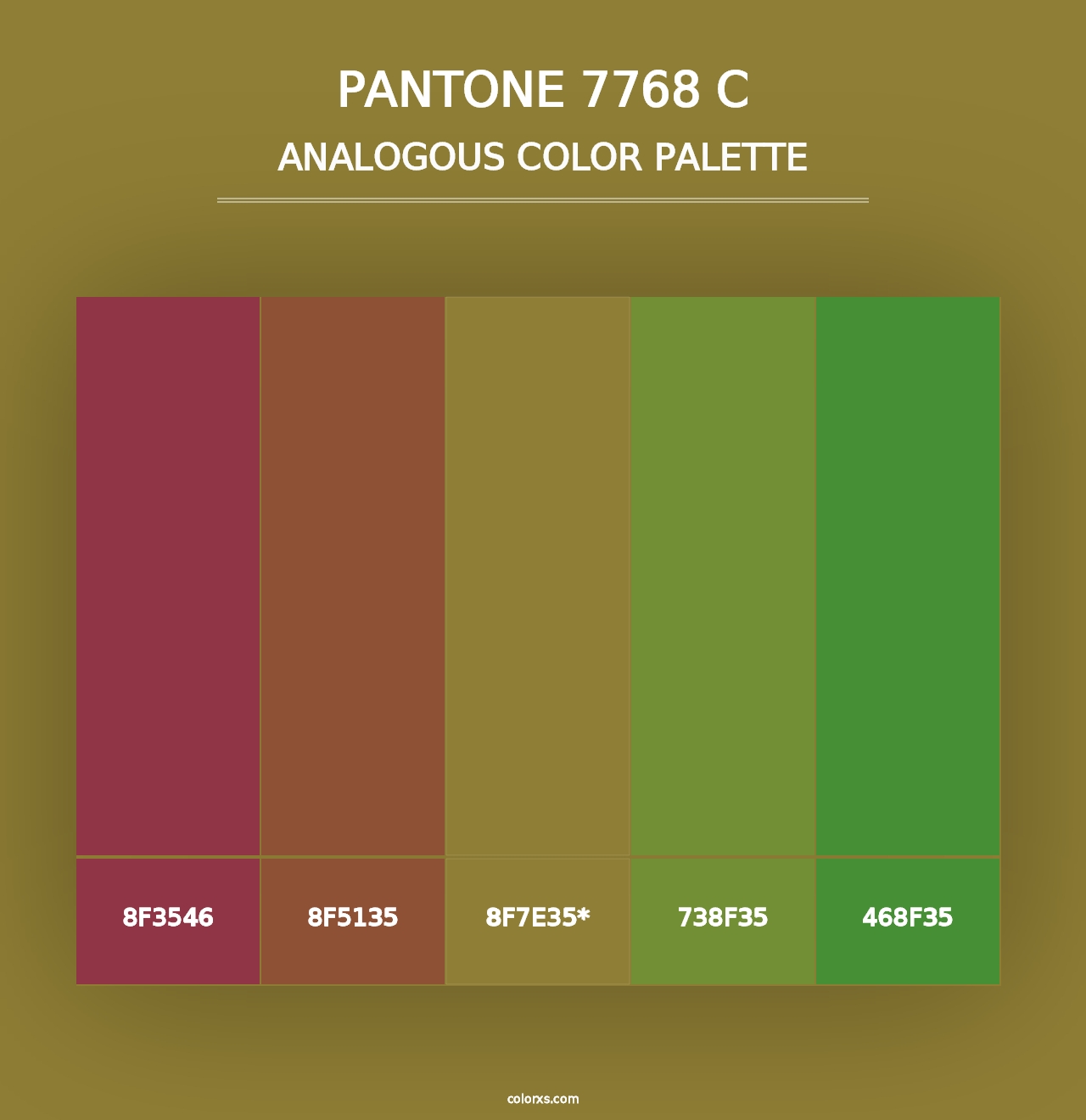 PANTONE 7768 C - Analogous Color Palette