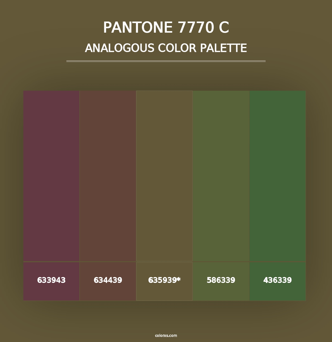 PANTONE 7770 C - Analogous Color Palette