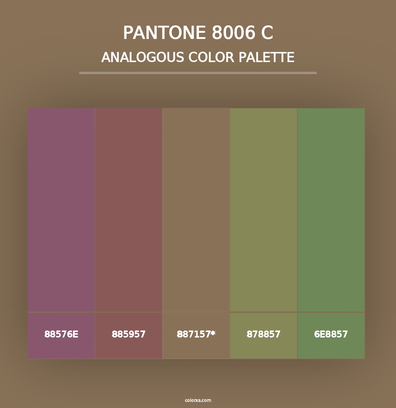 PANTONE 8006 C - Analogous Color Palette