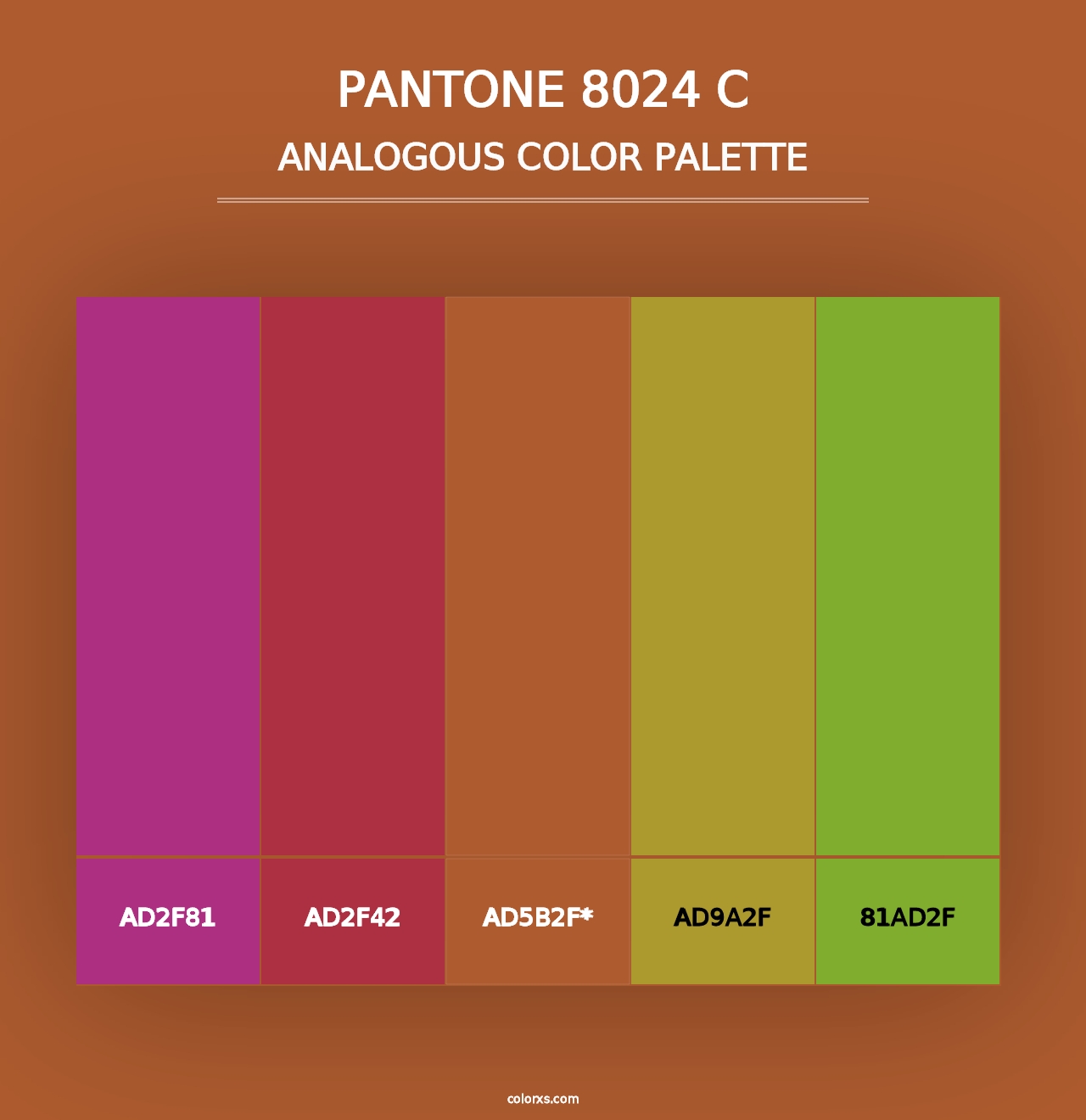 PANTONE 8024 C - Analogous Color Palette