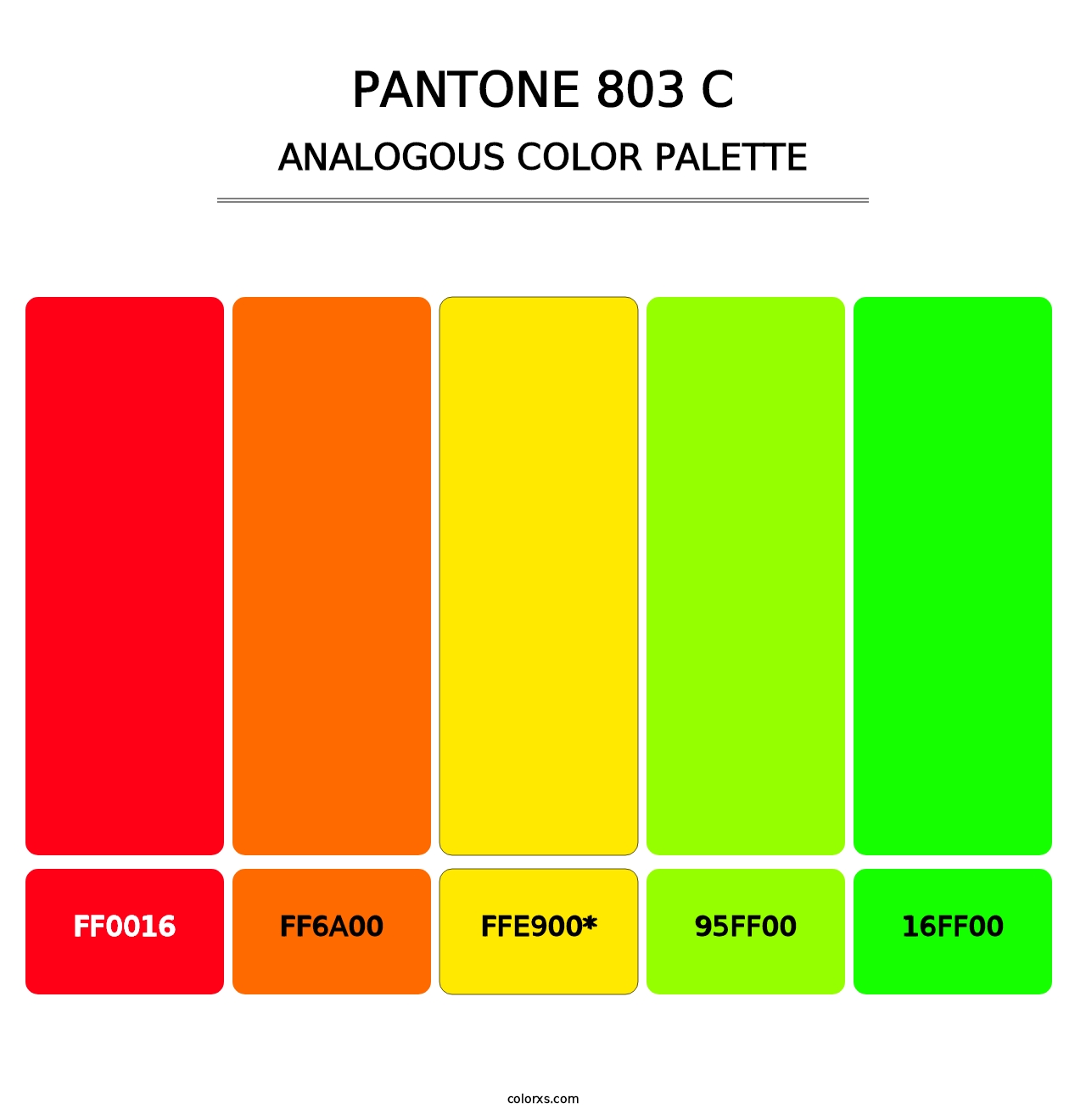 PANTONE 803 C - Analogous Color Palette