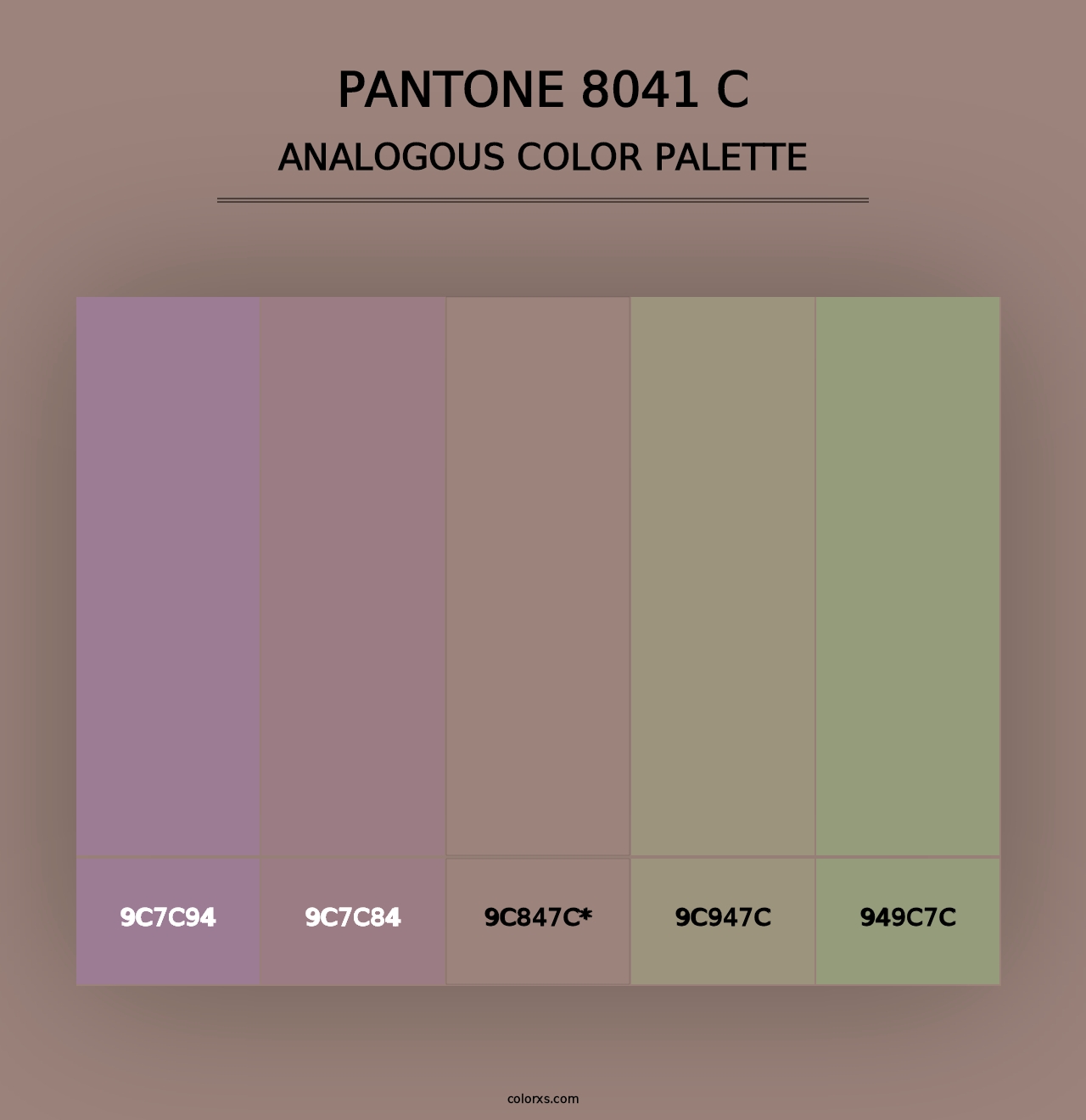 PANTONE 8041 C - Analogous Color Palette