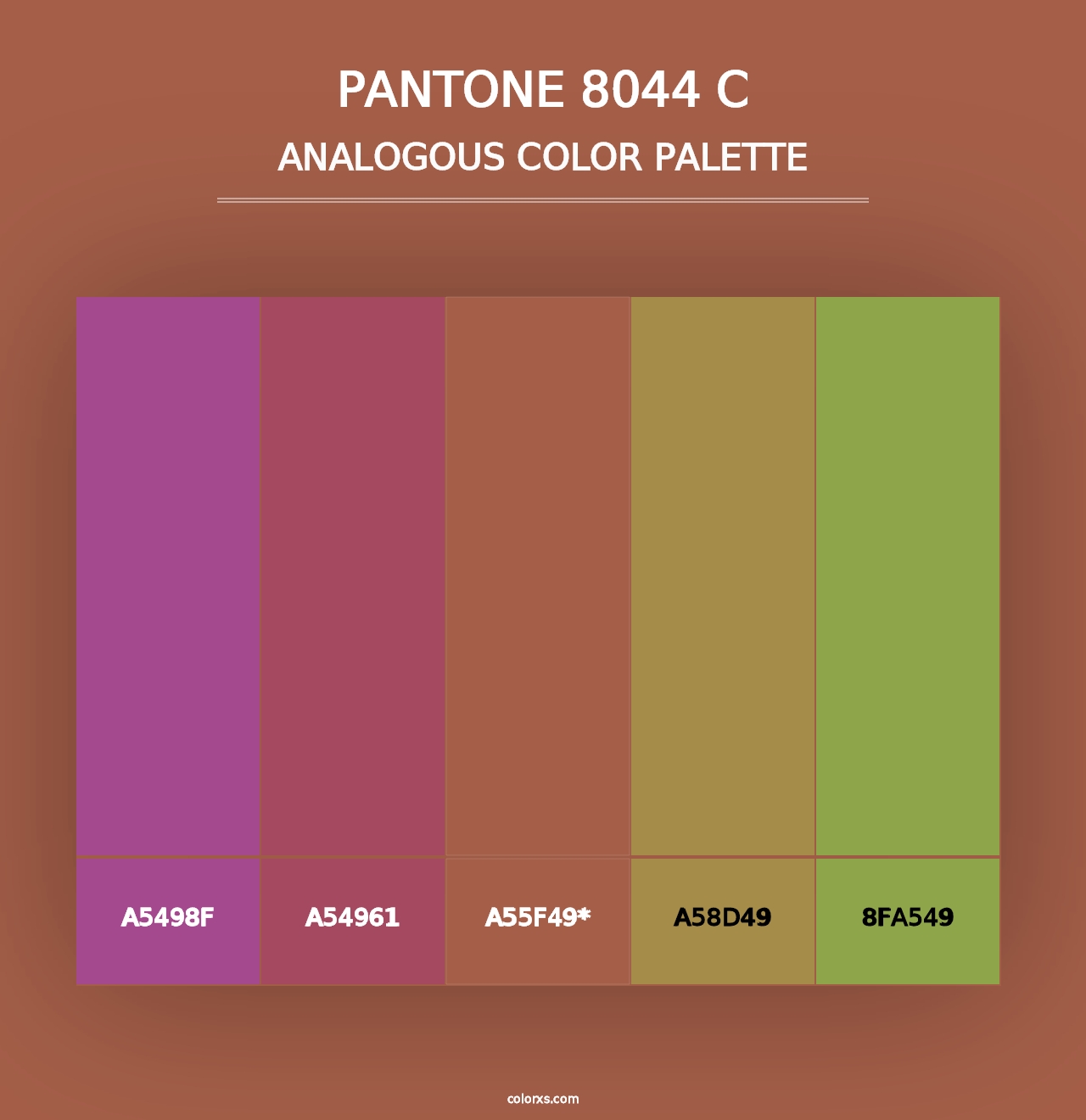 PANTONE 8044 C - Analogous Color Palette