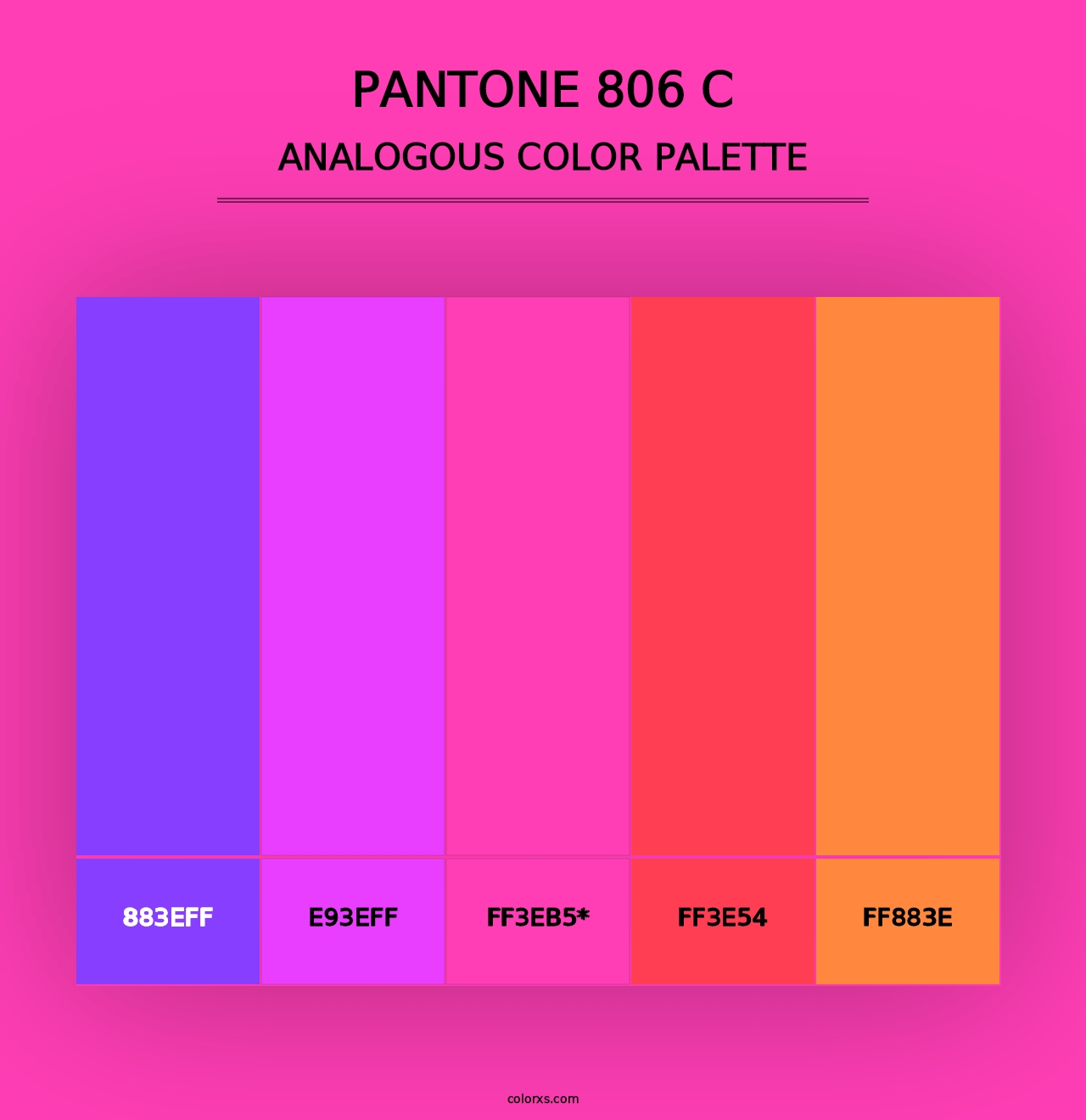 PANTONE 806 C - Analogous Color Palette