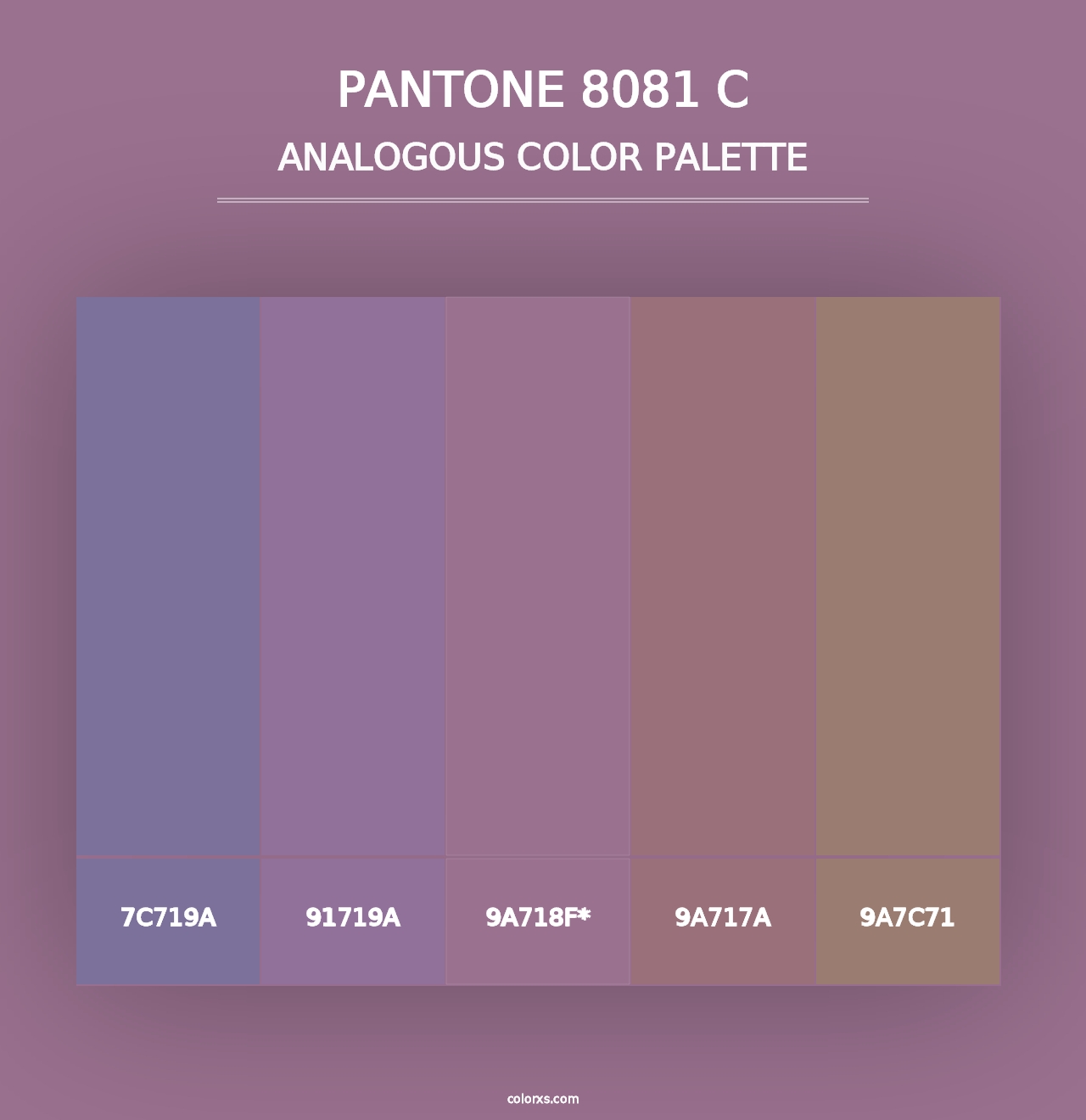 PANTONE 8081 C - Analogous Color Palette