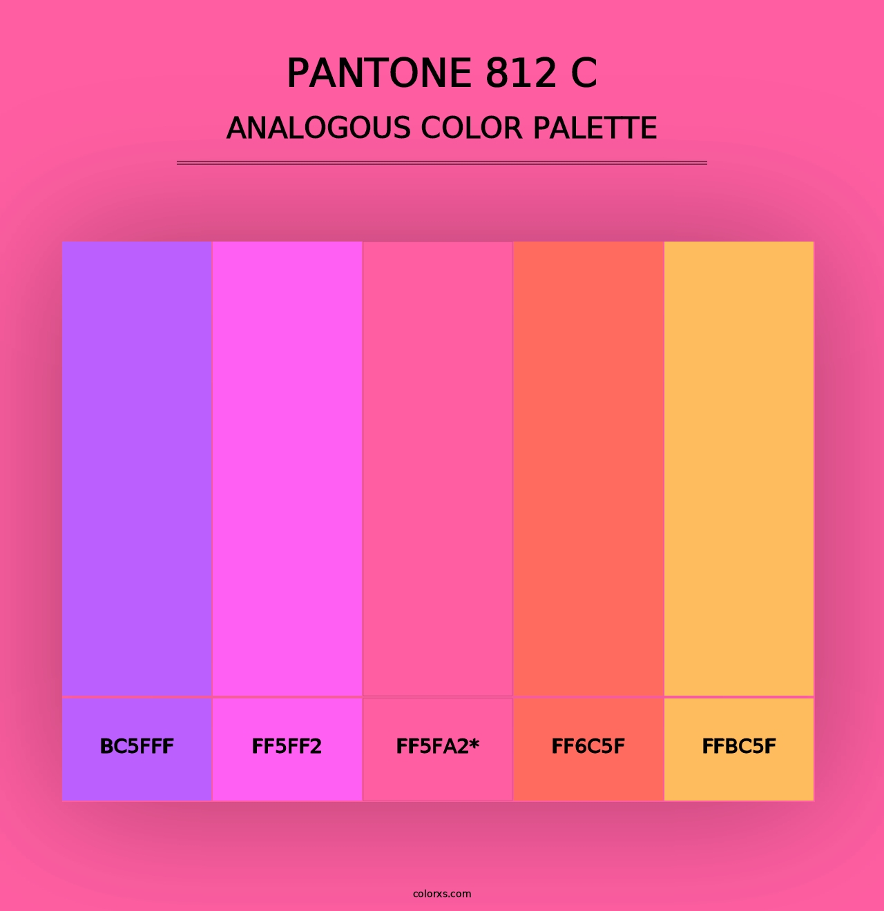 PANTONE 812 C - Analogous Color Palette