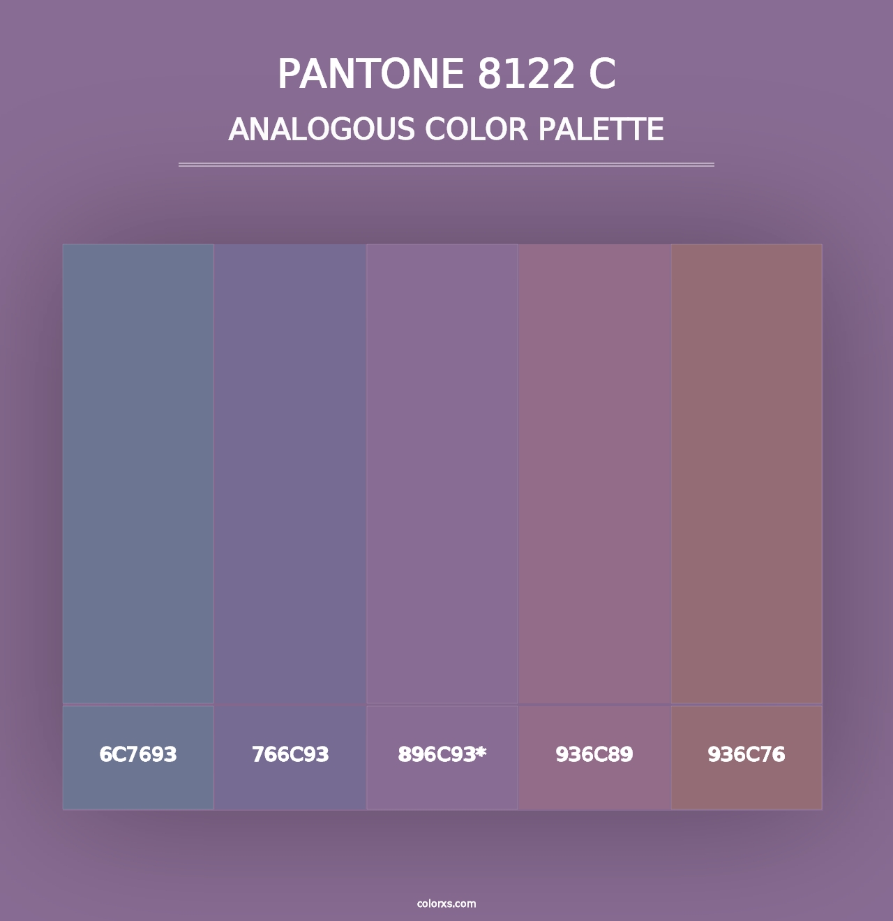 PANTONE 8122 C - Analogous Color Palette