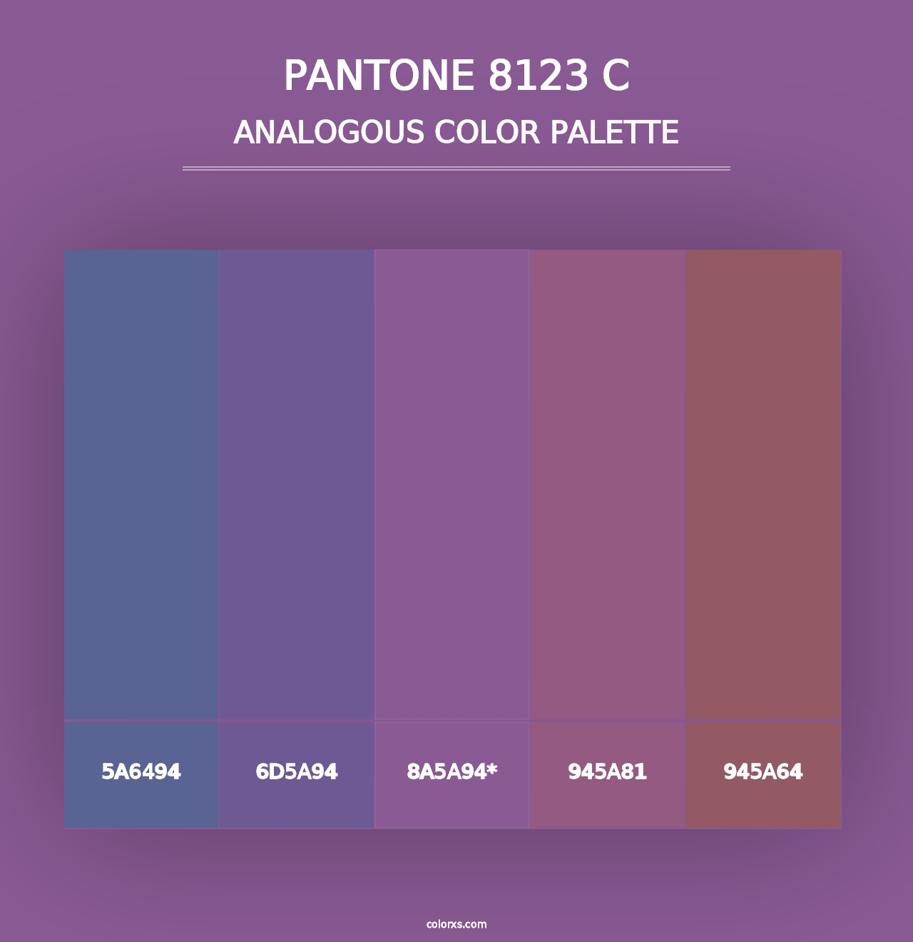 PANTONE 8123 C - Analogous Color Palette